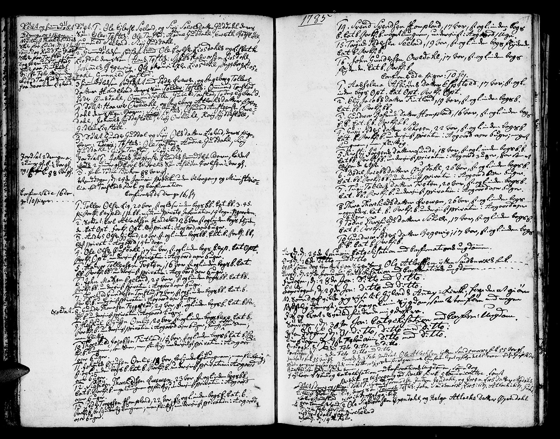 Bakke sokneprestkontor, SAK/1111-0002/F/Fa/Faa/L0002: Parish register (official) no. A 2, 1780-1816, p. 37