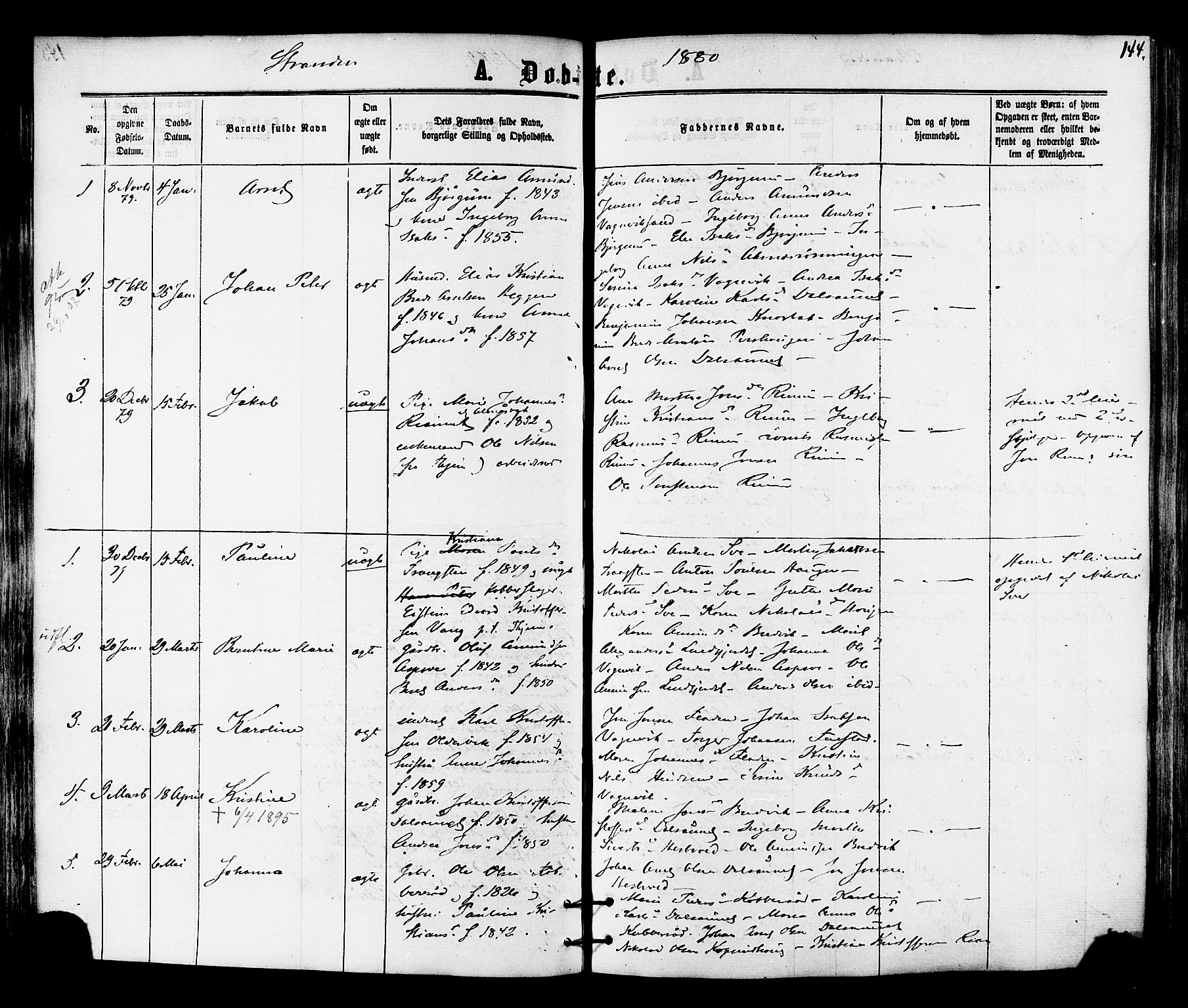 Ministerialprotokoller, klokkerbøker og fødselsregistre - Nord-Trøndelag, SAT/A-1458/701/L0009: Parish register (official) no. 701A09 /2, 1864-1882, p. 144