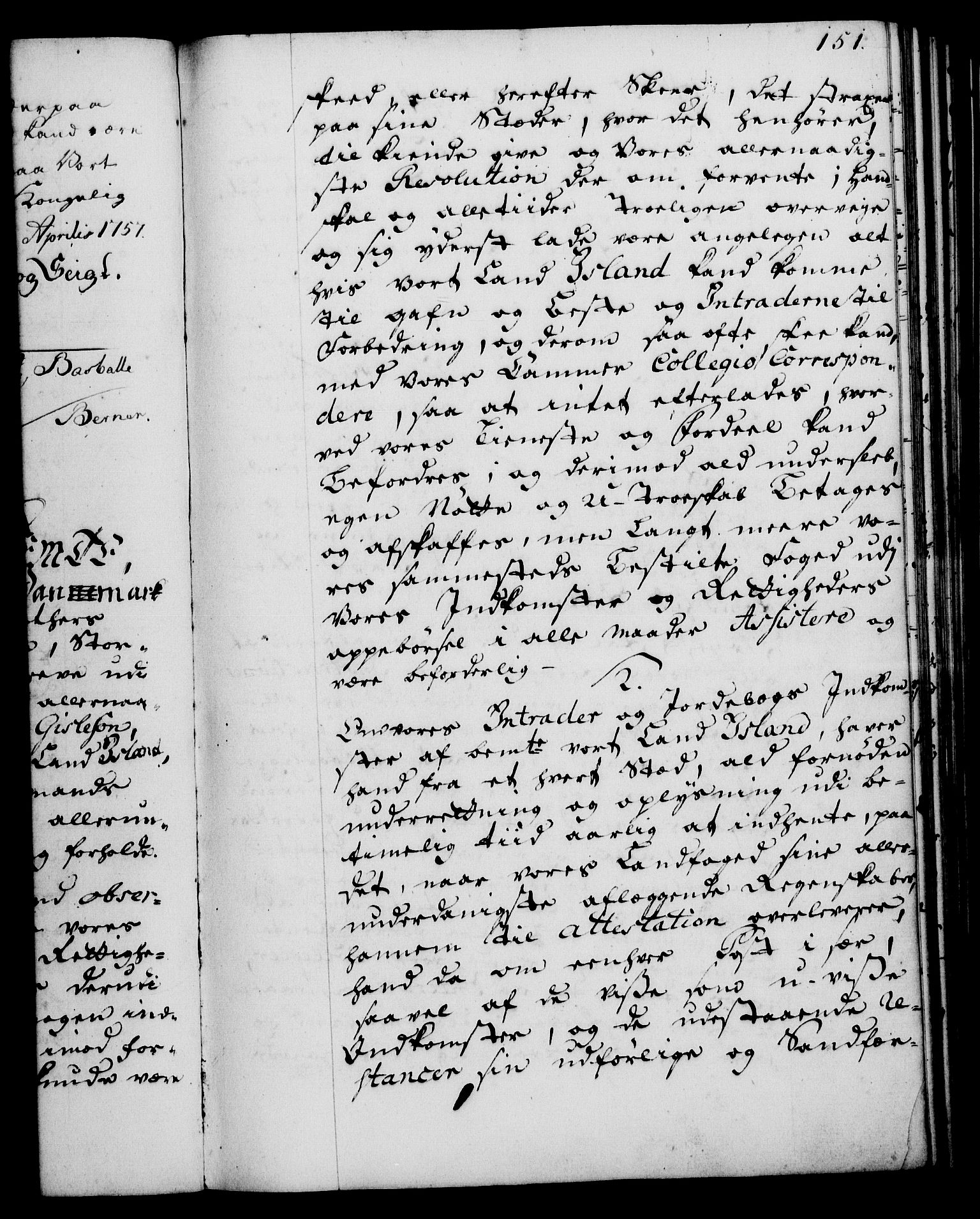Rentekammeret, Kammerkanselliet, RA/EA-3111/G/Gg/Ggi/L0003: Norsk instruksjonsprotokoll med register (merket RK 53.36), 1751-1775, p. 151