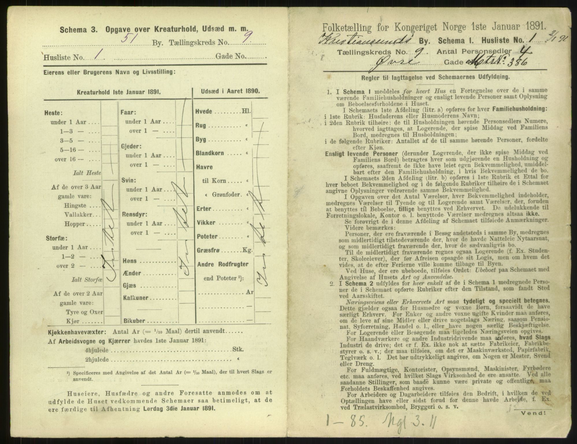 RA, 1891 census for 1503 Kristiansund, 1891, p. 884