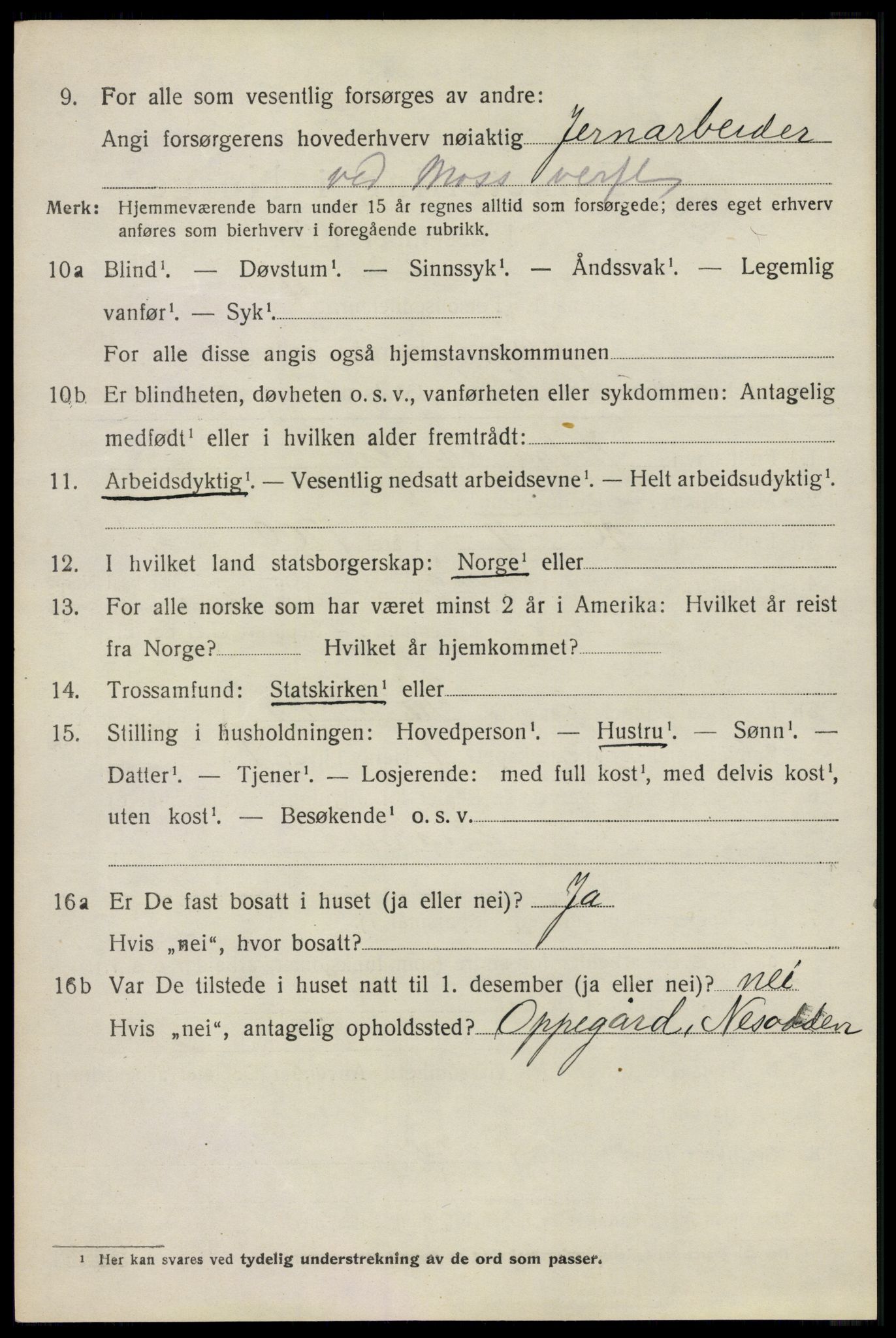 SAO, 1920 census for Moss land district, 1920, p. 2502