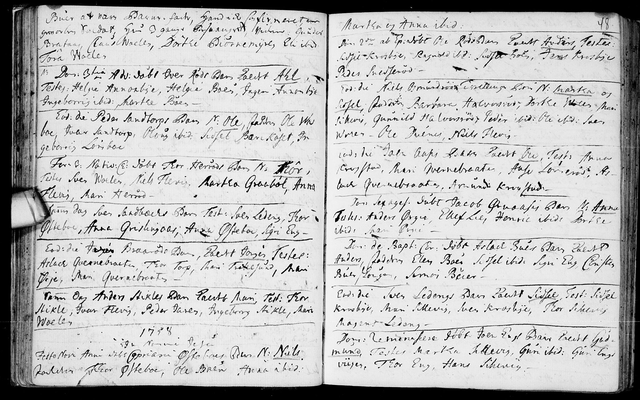 Aremark prestekontor Kirkebøker, SAO/A-10899/F/Fb/L0002: Parish register (official) no.  II 2, 1745-1795, p. 48
