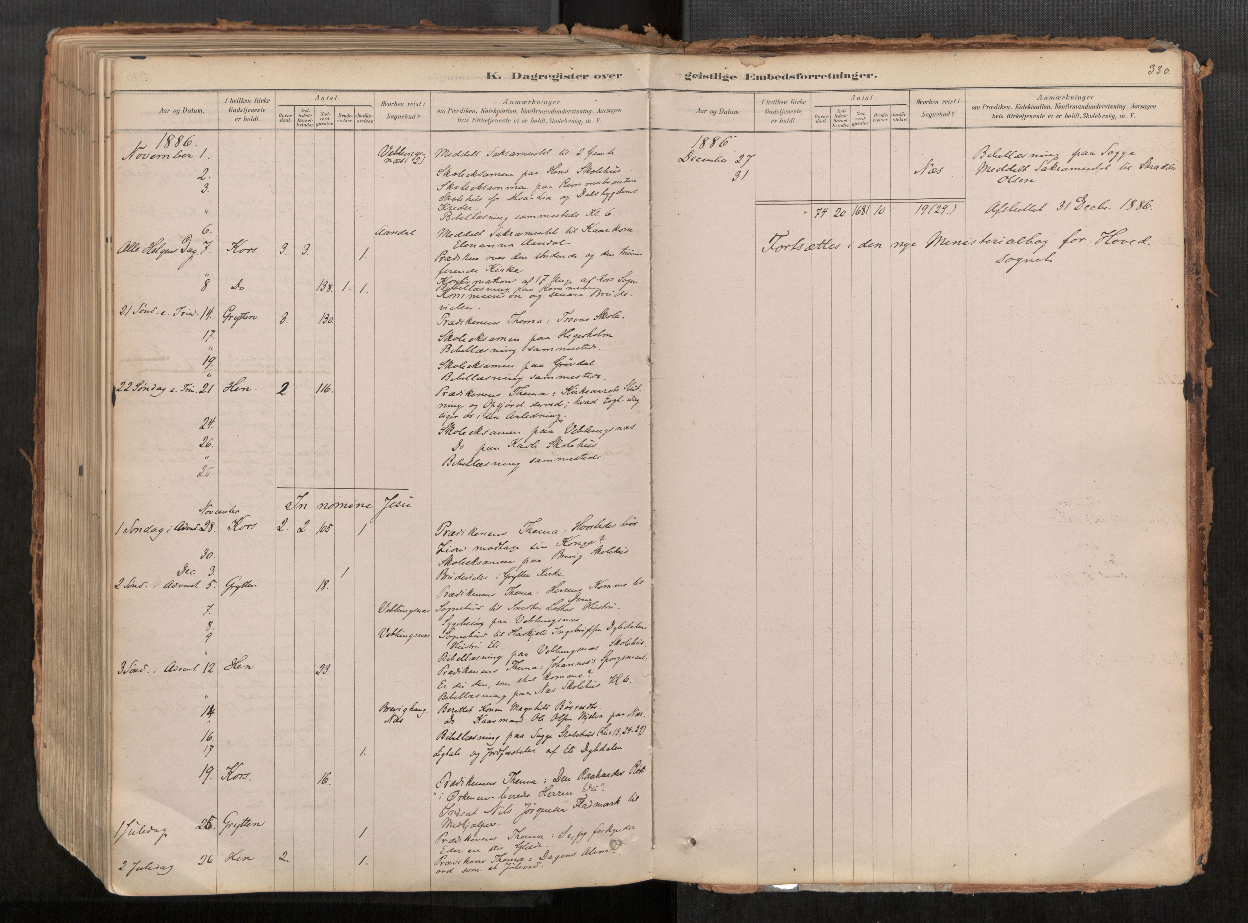 Ministerialprotokoller, klokkerbøker og fødselsregistre - Møre og Romsdal, AV/SAT-A-1454/545/L0594: Parish register (official) no. 545A03, 1878-1920, p. 330