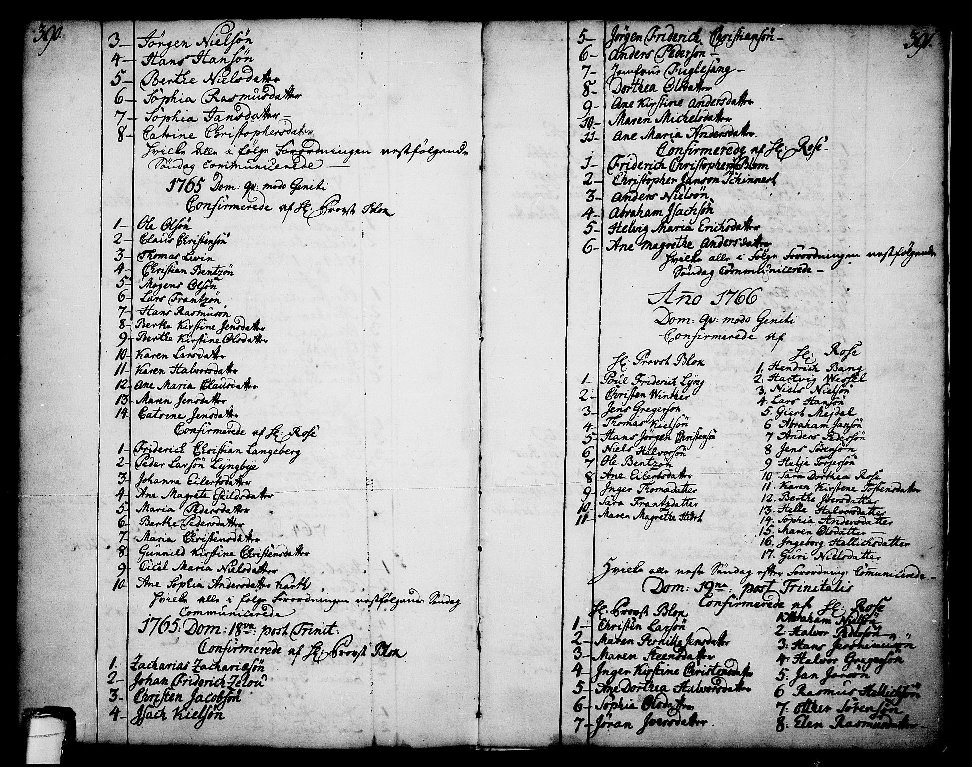 Skien kirkebøker, SAKO/A-302/F/Fa/L0003: Parish register (official) no. 3, 1755-1791, p. 390-391