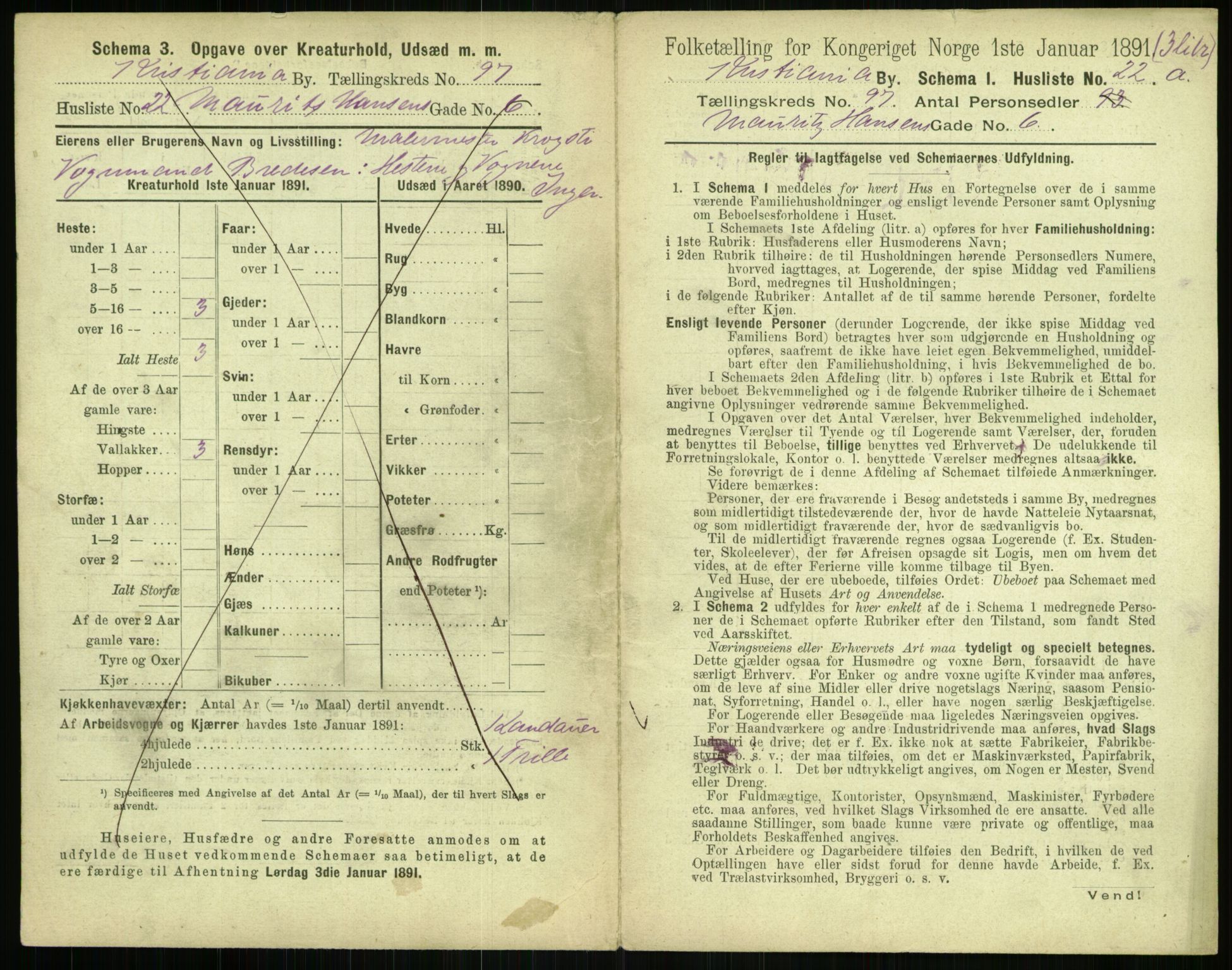 RA, 1891 census for 0301 Kristiania, 1891, p. 46874