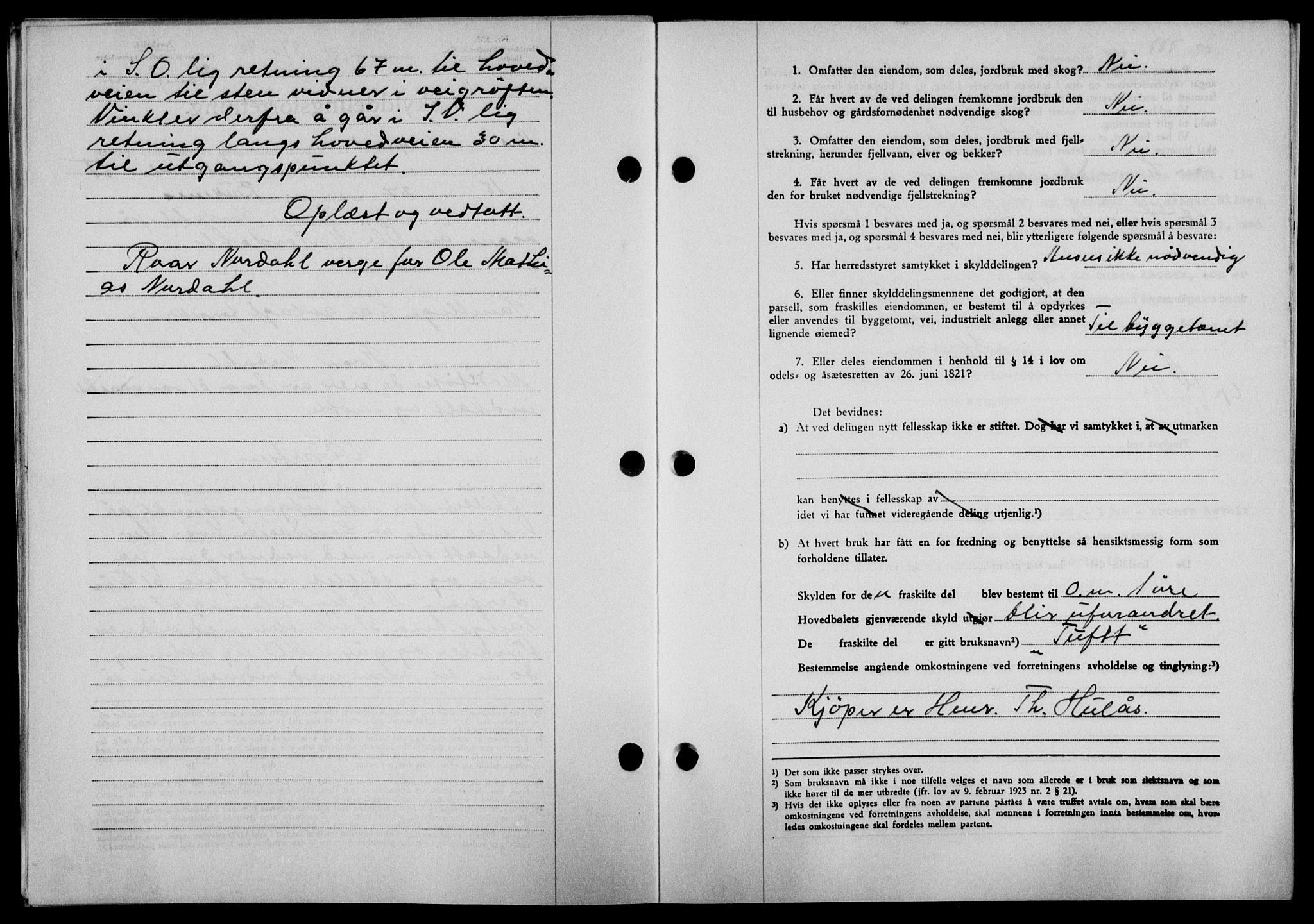 Lofoten sorenskriveri, SAT/A-0017/1/2/2C/L0007a: Mortgage book no. 7a, 1939-1940, Diary no: : 876/1940