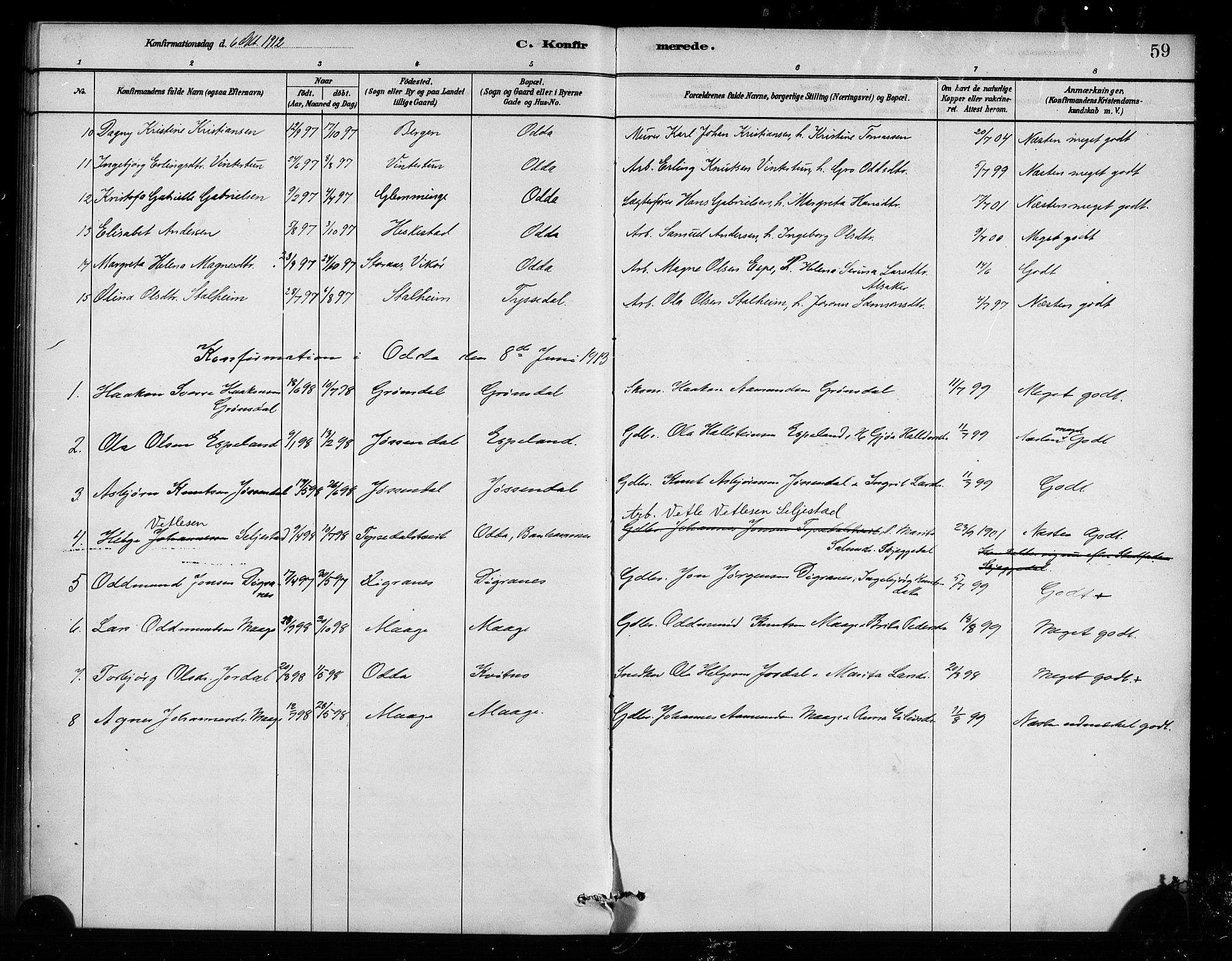 Odda Sokneprestembete, SAB/A-77201/H/Haa: Parish register (official) no. A 2, 1880-1915, p. 59