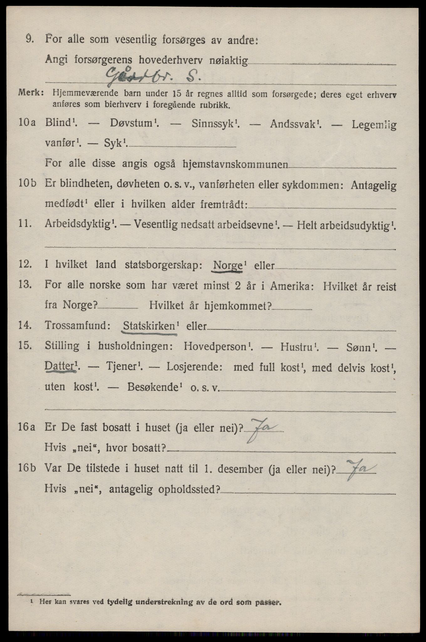 SAST, 1920 census for Høyland, 1920, p. 4271