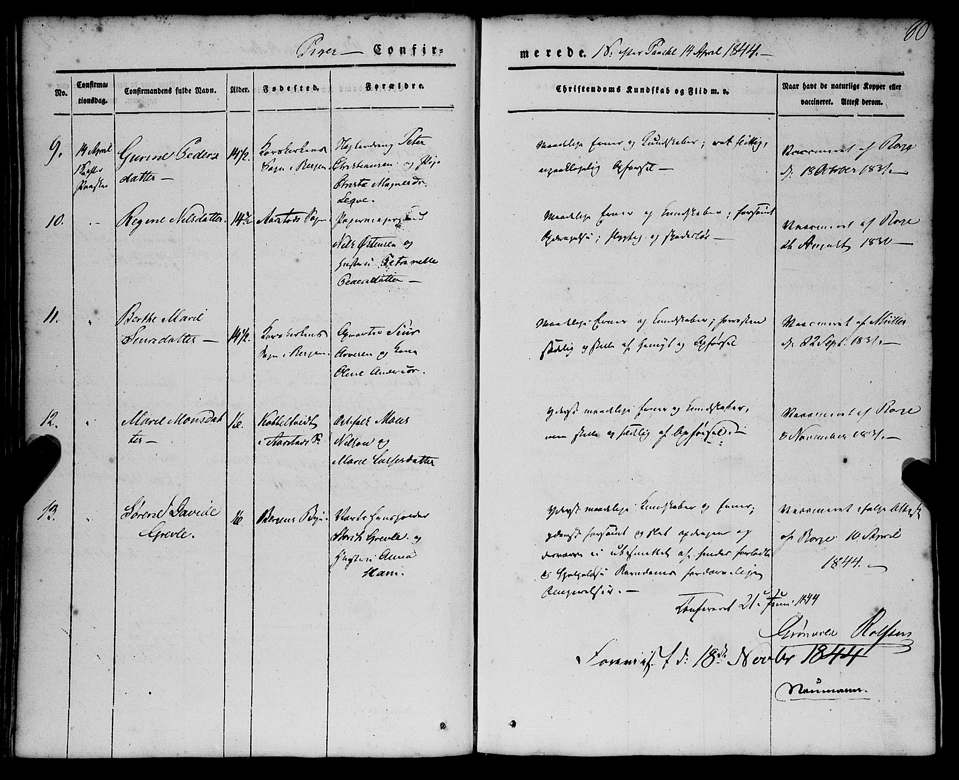 St. Jørgens hospital og Årstad sokneprestembete, AV/SAB-A-99934: Parish register (official) no. A 4, 1844-1863, p. 80