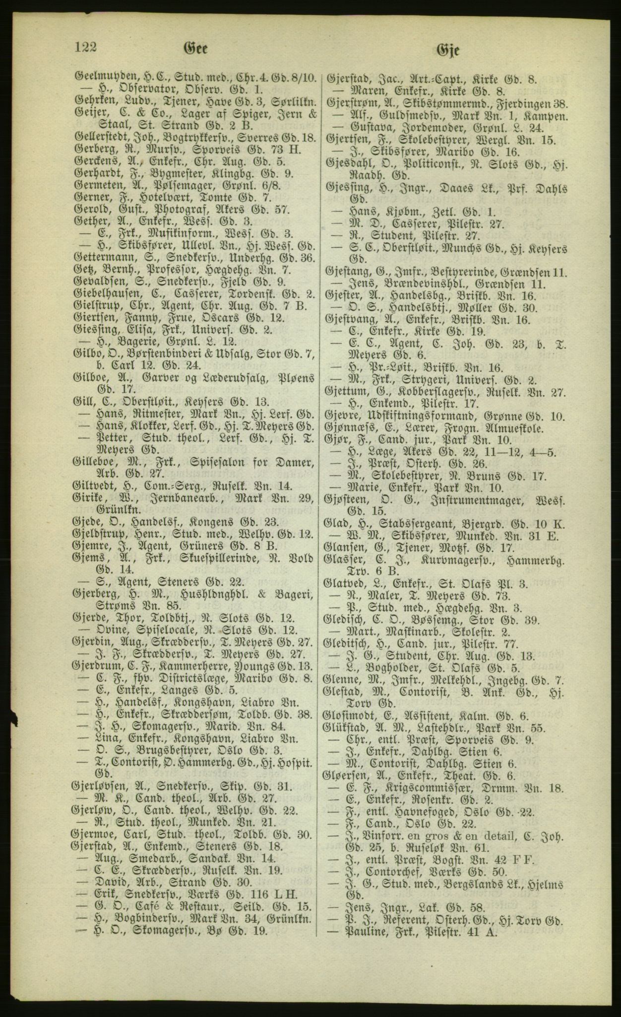 Kristiania/Oslo adressebok, PUBL/-, 1880, p. 122