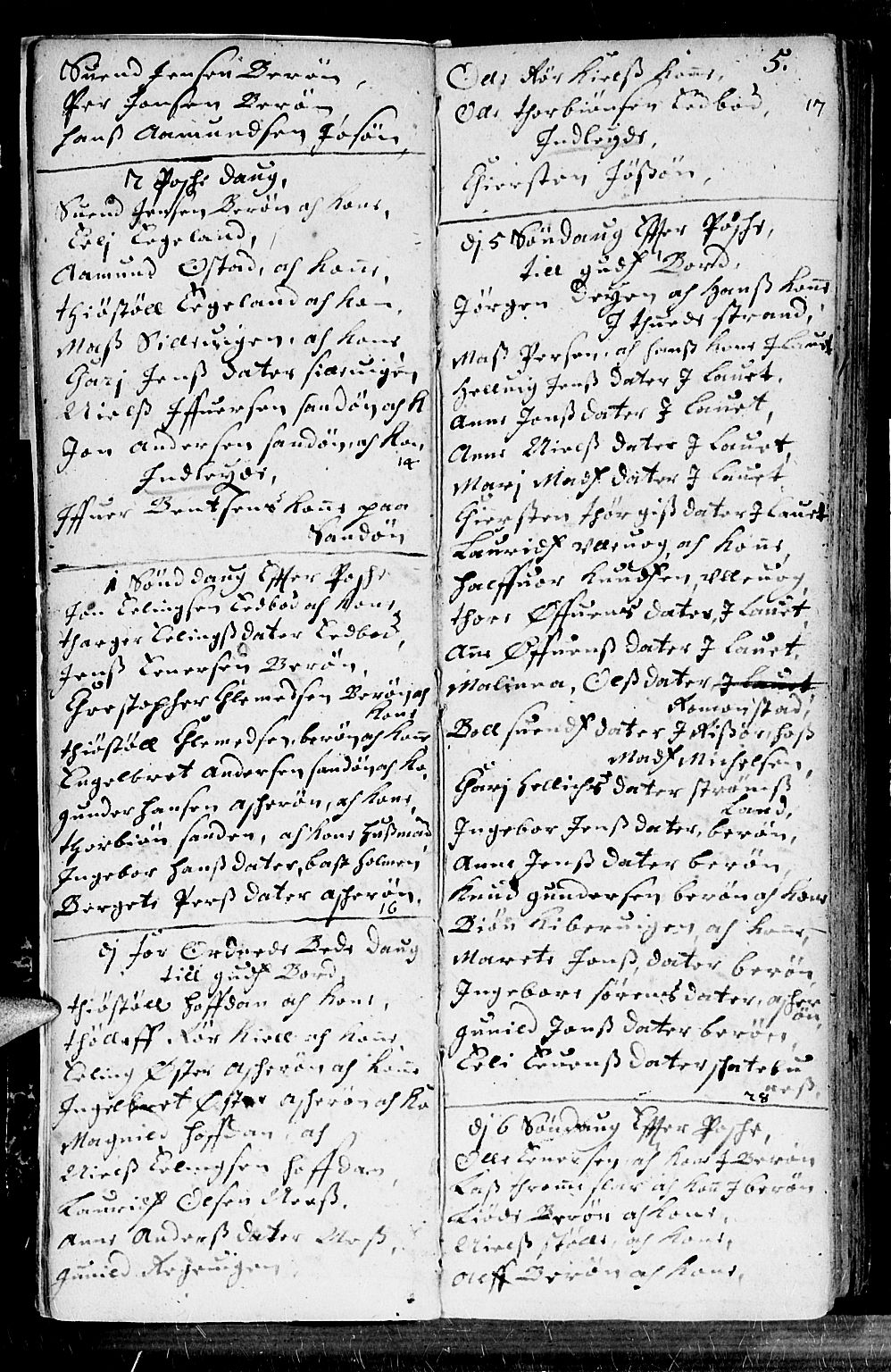 Dypvåg sokneprestkontor, AV/SAK-1111-0007/F/Fb/Fba/L0001: Parish register (copy) no. B 1, 1699-1706, p. 5