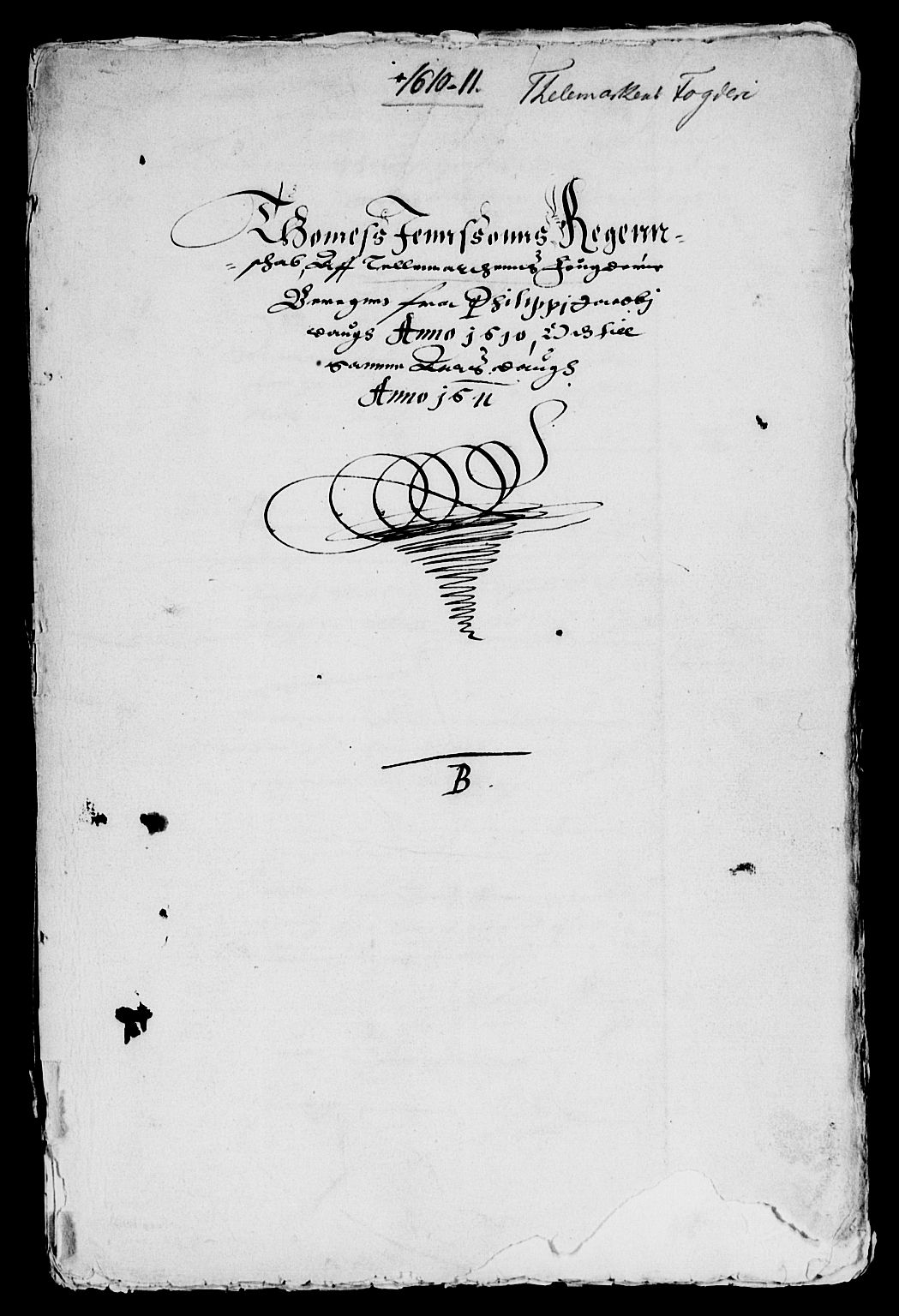 Rentekammeret inntil 1814, Reviderte regnskaper, Lensregnskaper, AV/RA-EA-5023/R/Rb/Rbp/L0004: Bratsberg len, 1610-1613