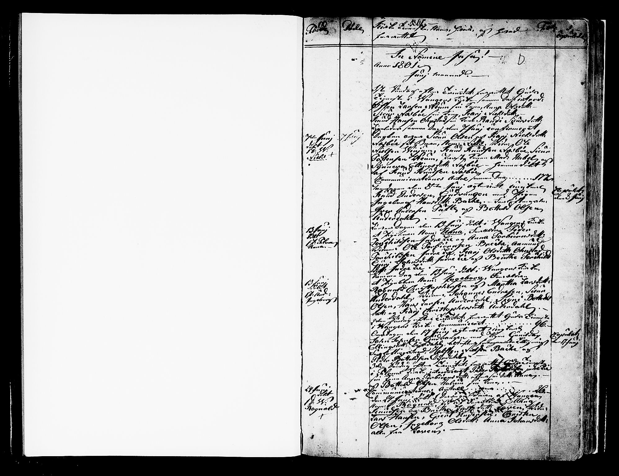 Aurland sokneprestembete, SAB/A-99937/H/Ha/Haa/L0005: Parish register (official) no. A 5, 1801-1821, p. 1