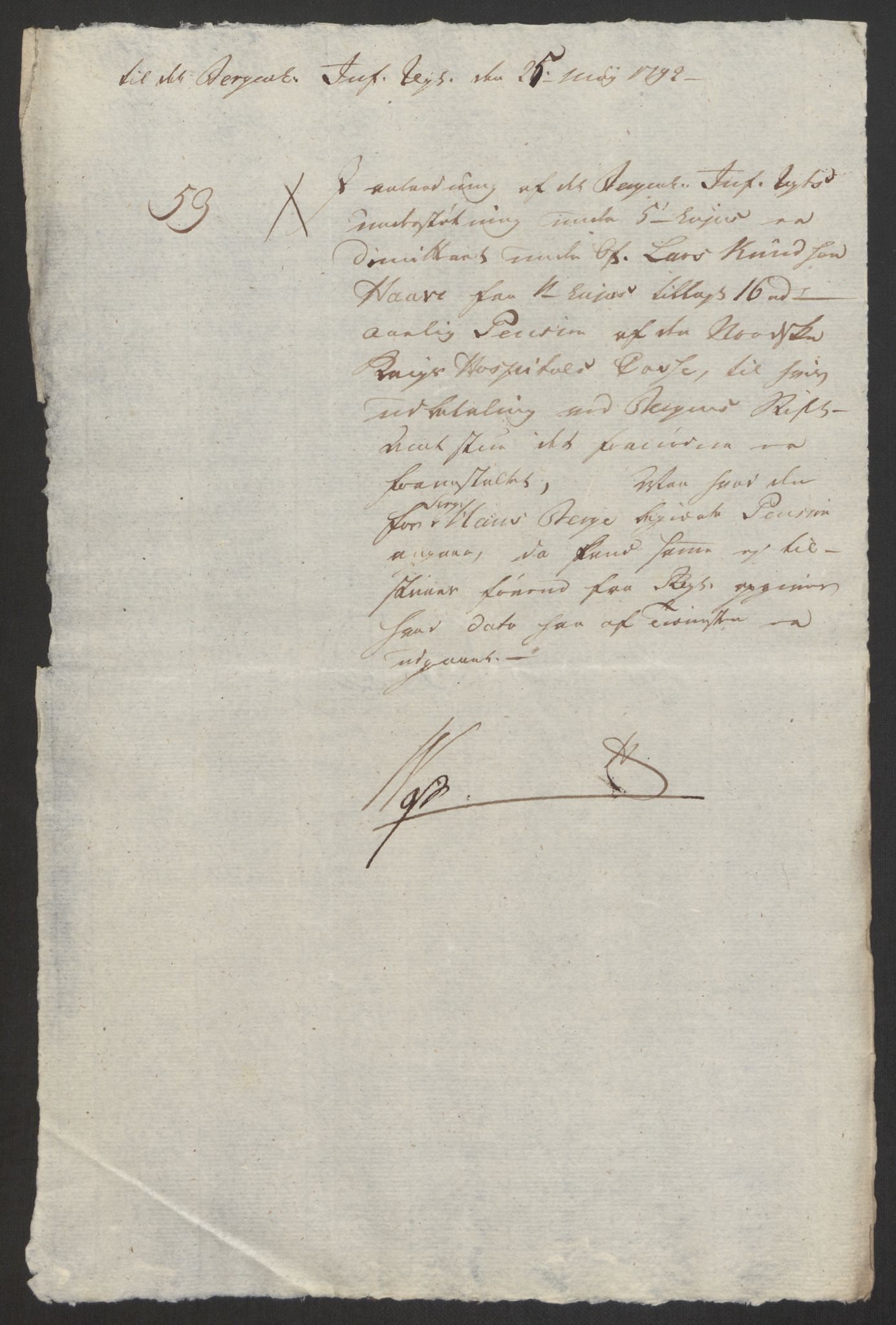 Forsvaret, Den norske kvesthuskasse/krigshospitalkasse, AV/RA-RAFA-1887/F/Fa/L0008: Konsepter, 1790-1793, p. 824