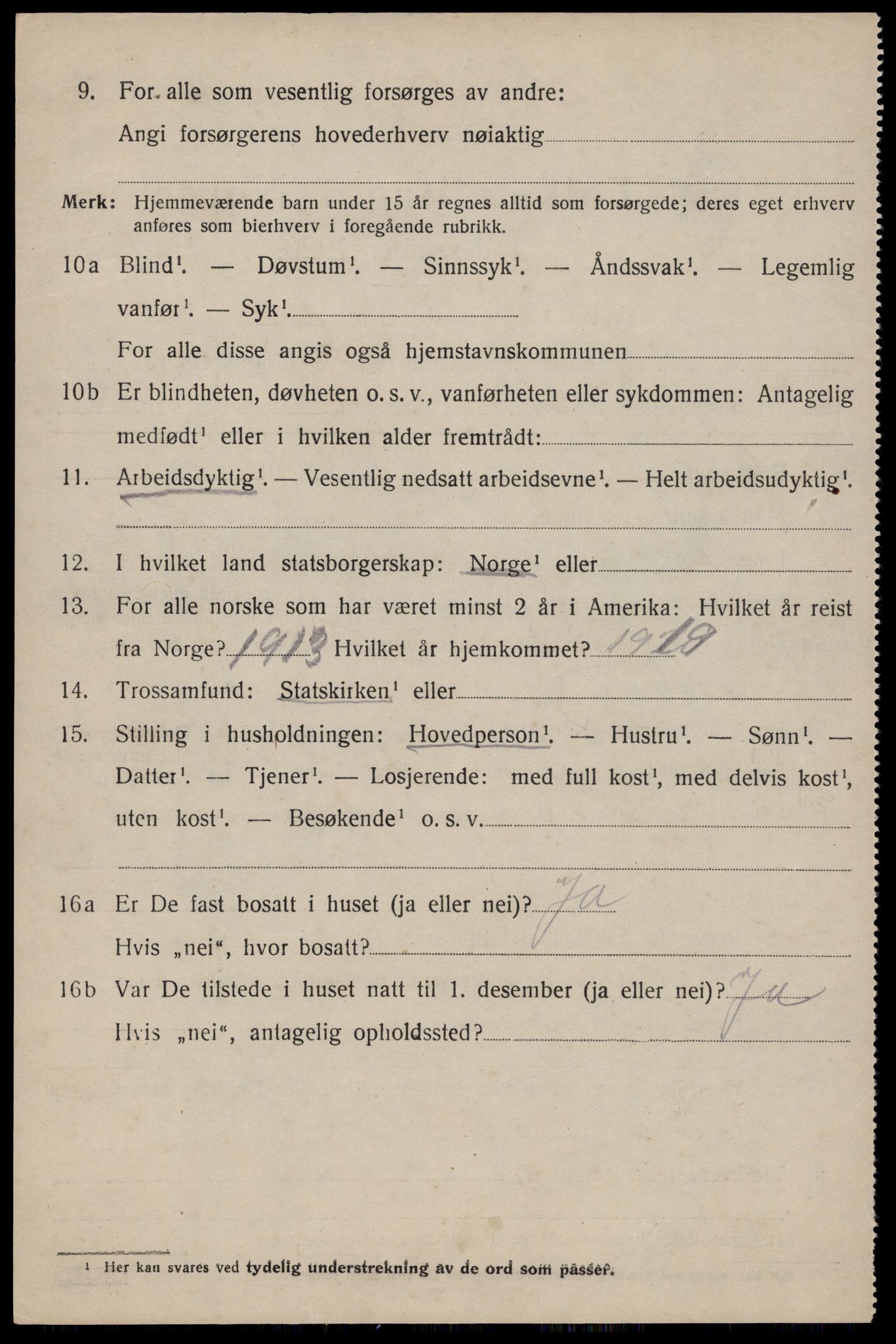 SAST, 1920 census for Hetland, 1920, p. 19412