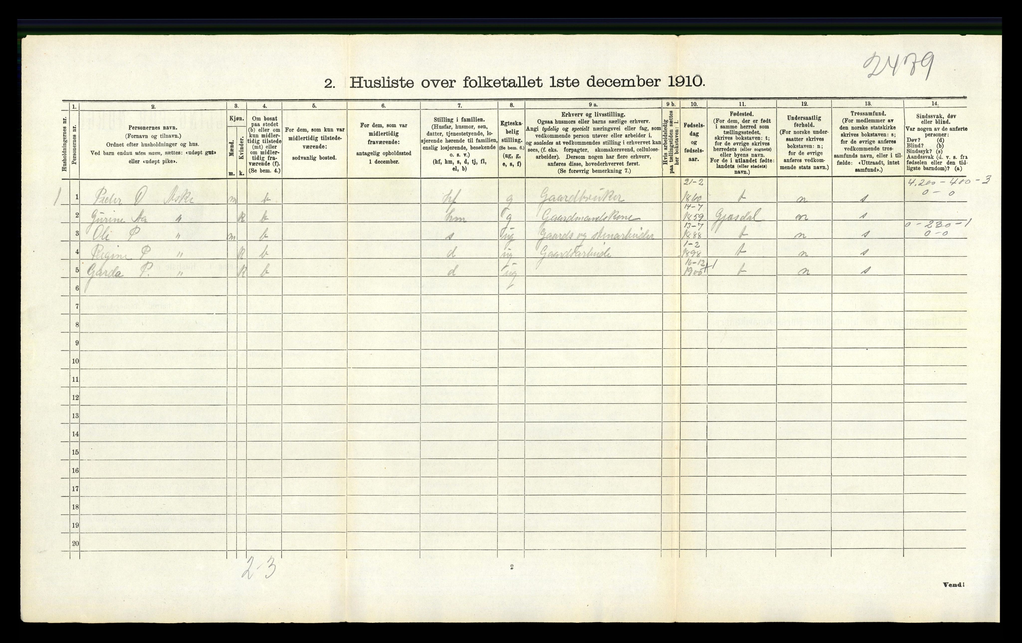 RA, 1910 census for Mosterøy, 1910, p. 130