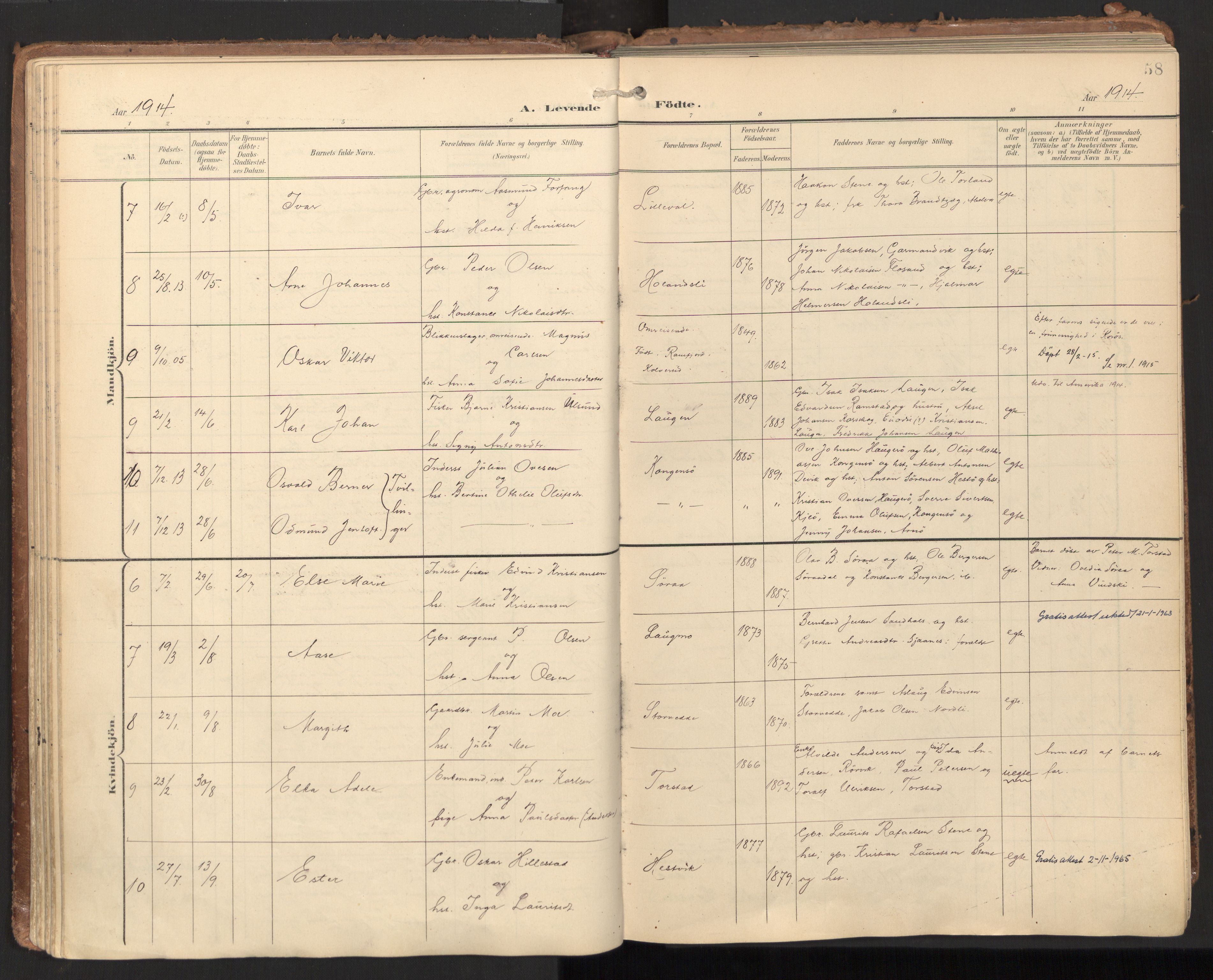 Ministerialprotokoller, klokkerbøker og fødselsregistre - Nord-Trøndelag, SAT/A-1458/784/L0677: Parish register (official) no. 784A12, 1900-1920, p. 58