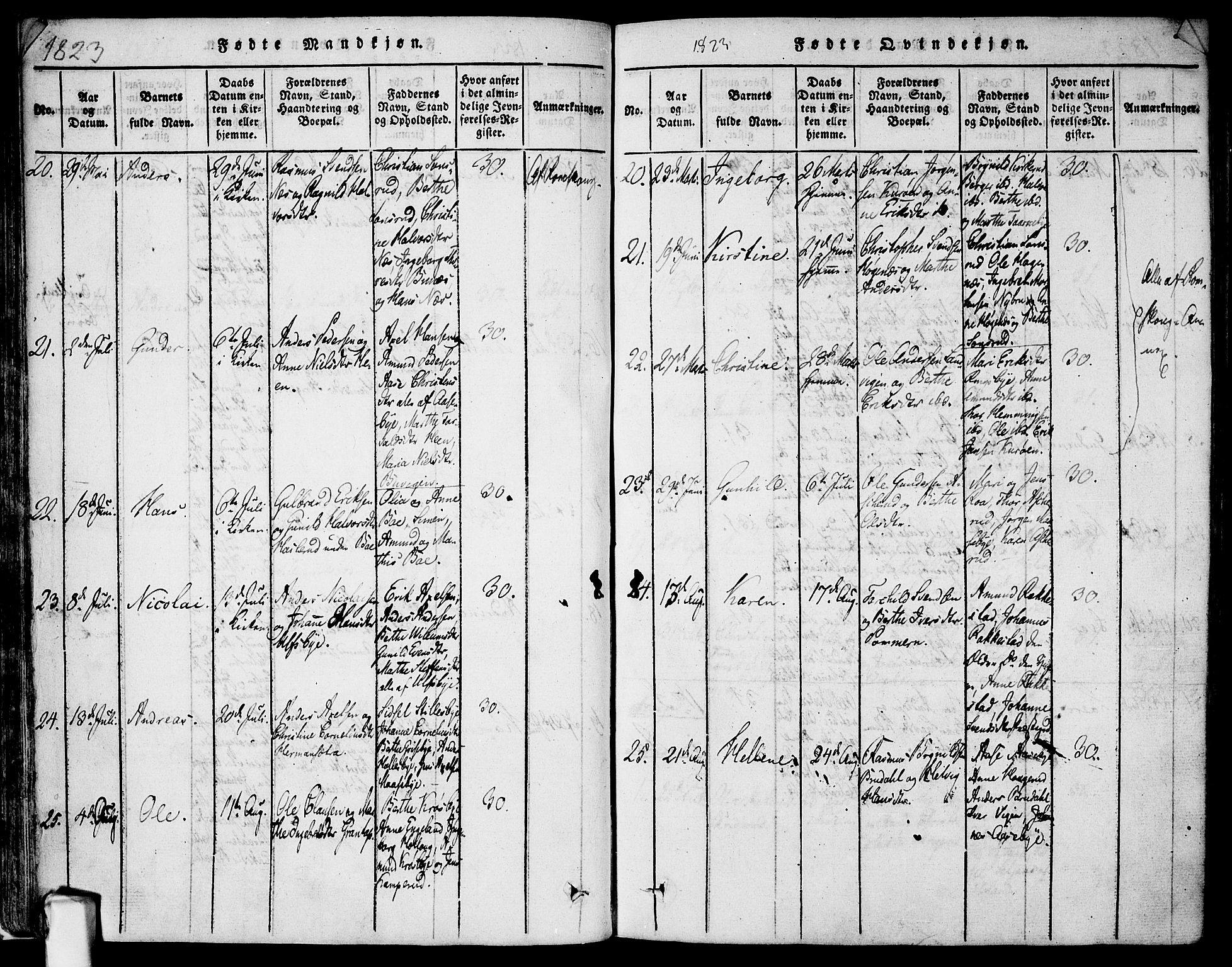 Rødenes prestekontor Kirkebøker, AV/SAO-A-2005/F/Fa/L0004: Parish register (official) no. I 4, 1814-1838, p. 53