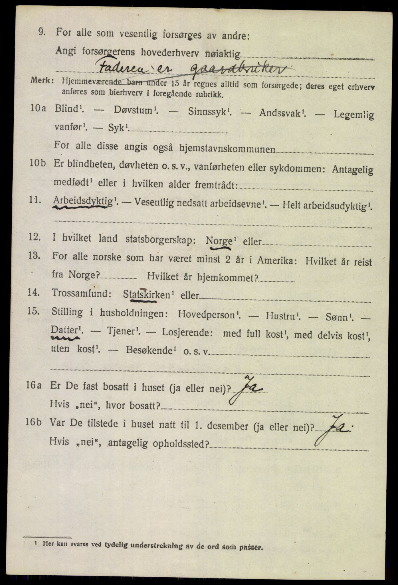 SAH, 1920 census for Lunner, 1920, p. 5376