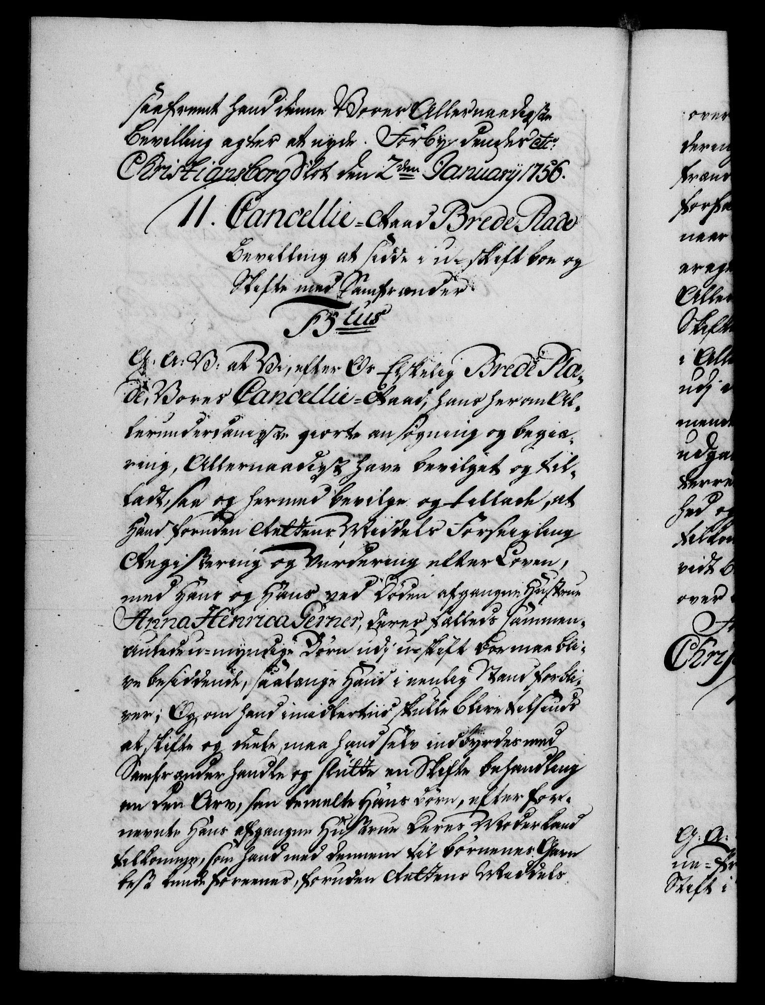 Danske Kanselli 1572-1799, AV/RA-EA-3023/F/Fc/Fca/Fcaa/L0039: Norske registre, 1755-1756, p. 438b