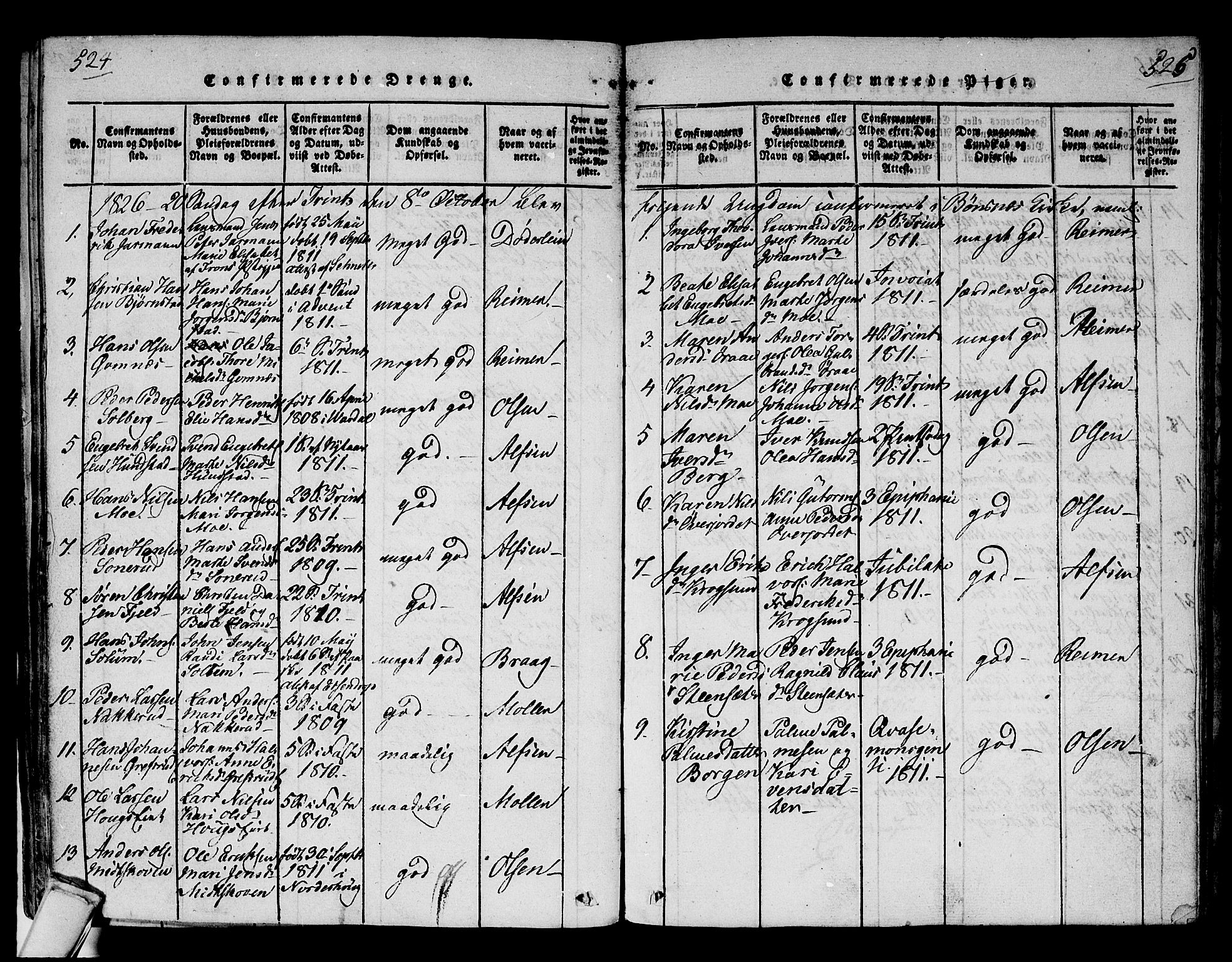 Hole kirkebøker, AV/SAKO-A-228/F/Fa/L0004: Parish register (official) no. I 4, 1814-1833, p. 524-525