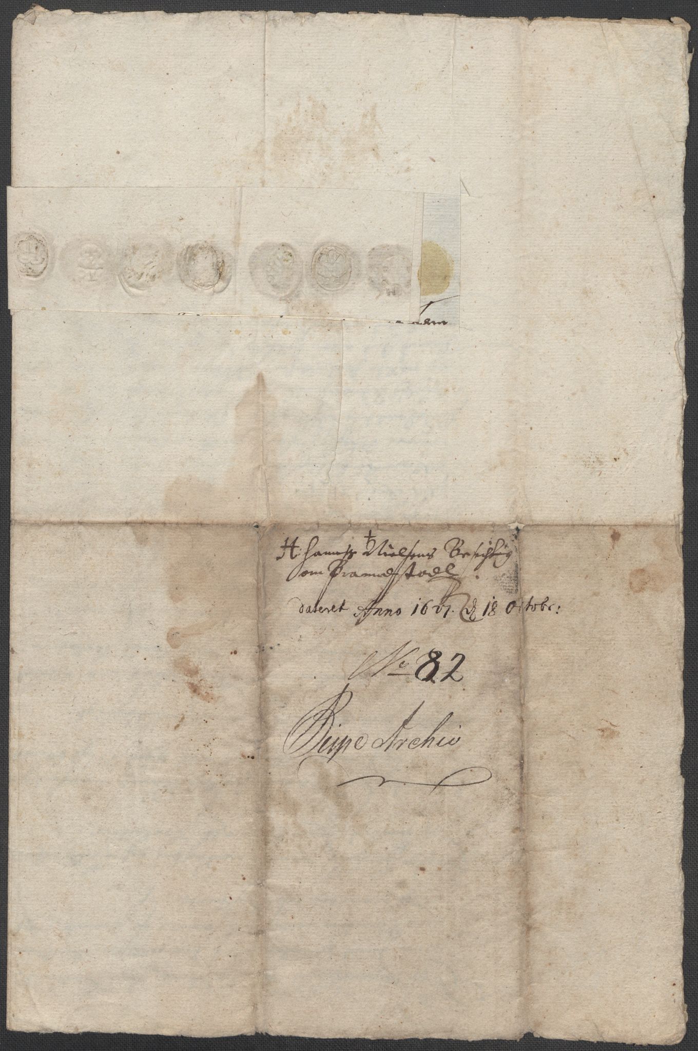 Riksarkivets diplomsamling, RA/EA-5965/F15/L0006: Prestearkiv - Akershus, 1593-1865, p. 205