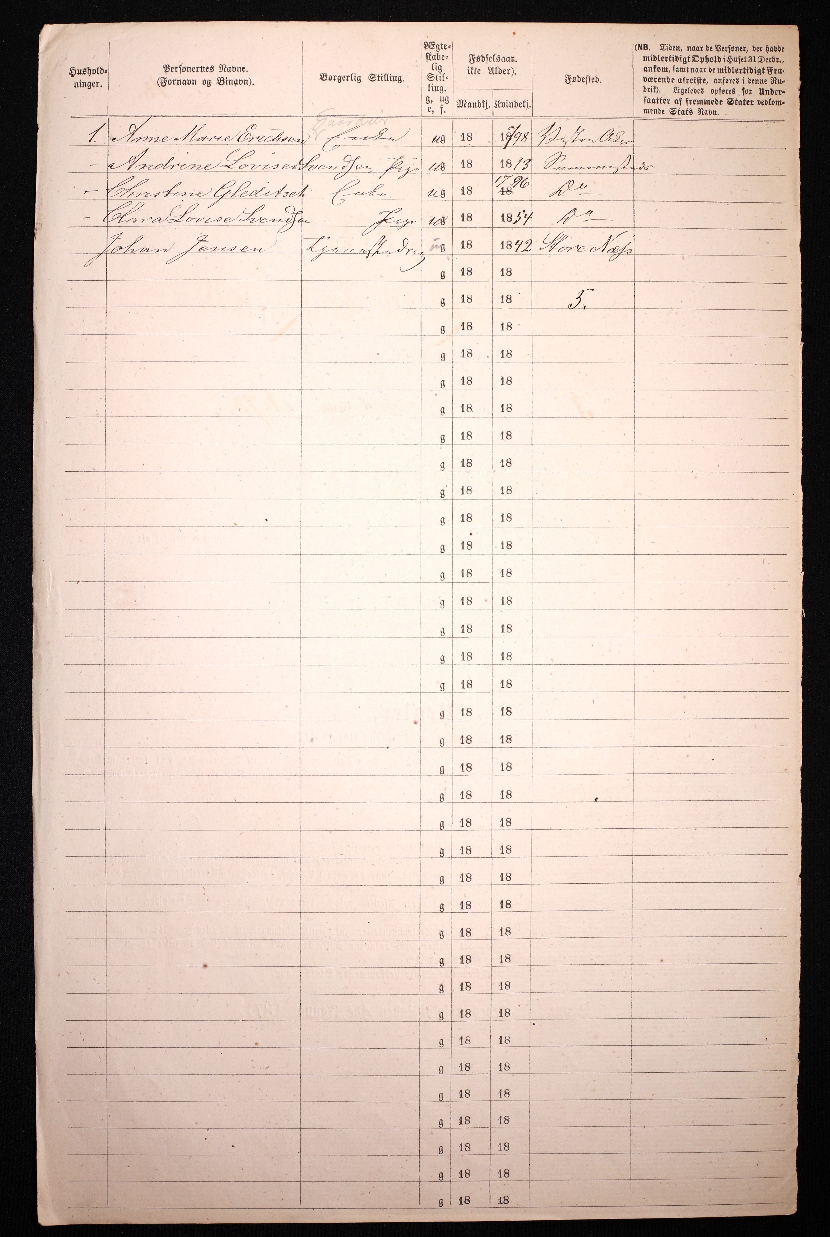 RA, 1870 census for 0301 Kristiania, 1870, p. 2780