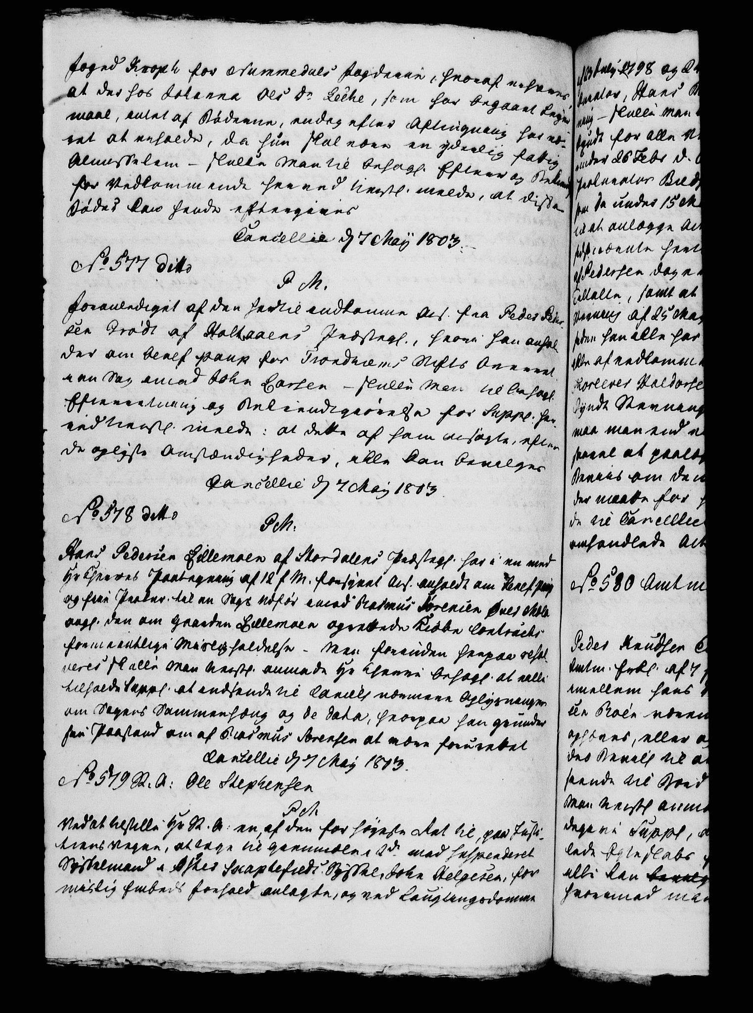 Danske Kanselli 1800-1814, AV/RA-EA-3024/H/Hg/Hga/Hgaa/L0007: Brevbok, 1803