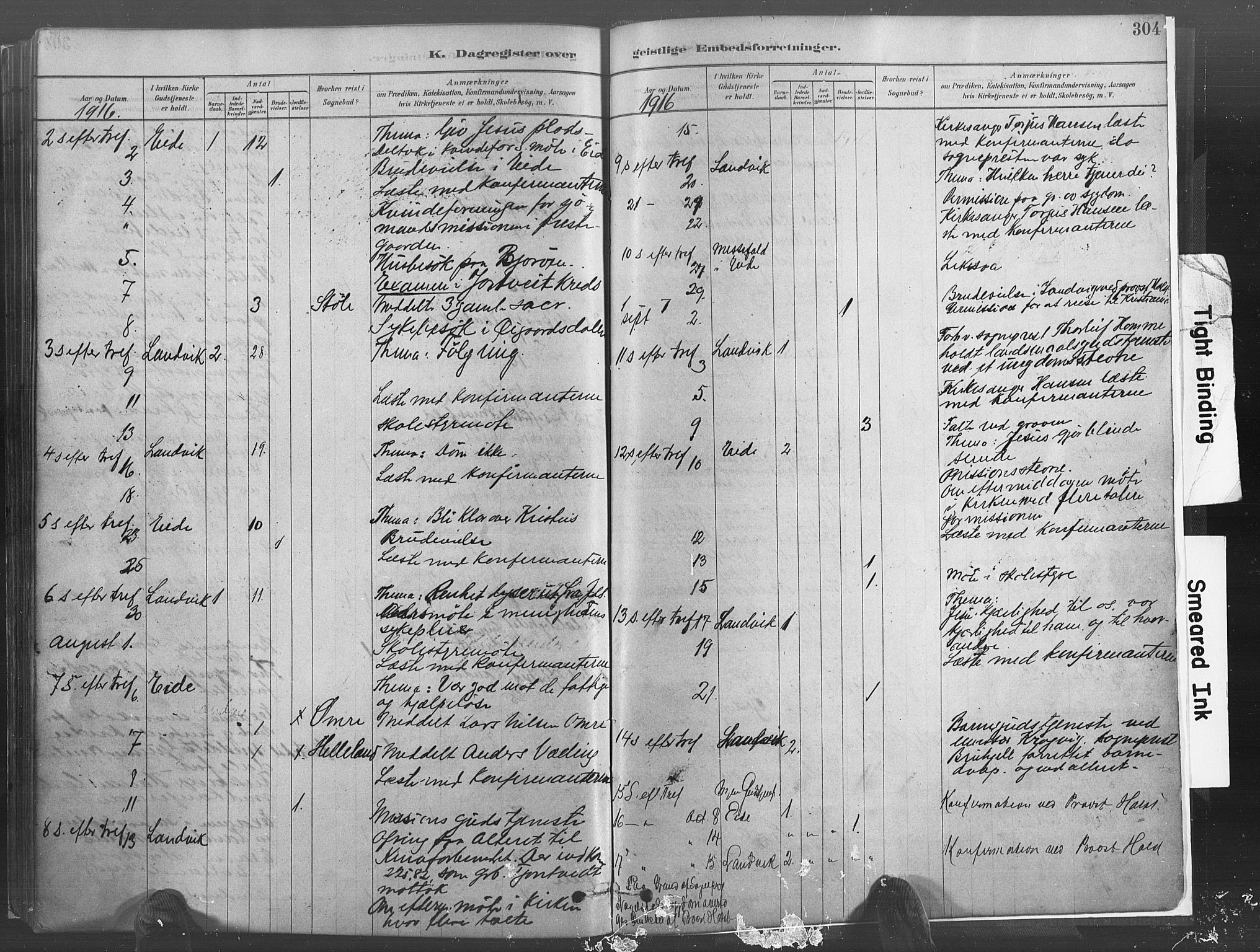 Hommedal sokneprestkontor, AV/SAK-1111-0023/F/Fa/Fab/L0006: Parish register (official) no. A 6, 1878-1897, p. 304