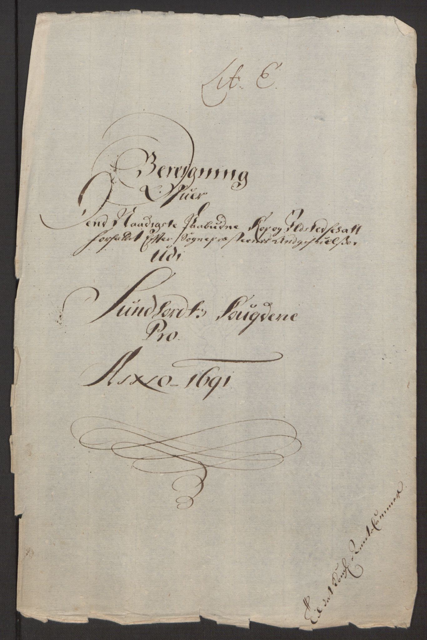 Rentekammeret inntil 1814, Reviderte regnskaper, Fogderegnskap, RA/EA-4092/R48/L2973: Fogderegnskap Sunnhordland og Hardanger, 1691-1692, p. 114