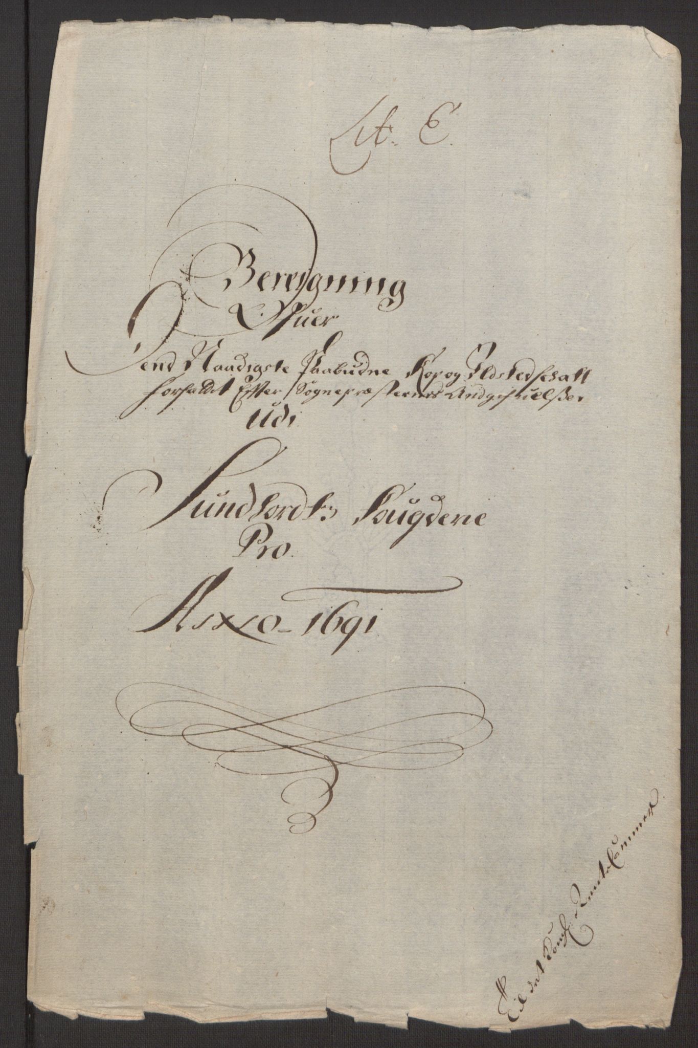 Rentekammeret inntil 1814, Reviderte regnskaper, Fogderegnskap, AV/RA-EA-4092/R48/L2973: Fogderegnskap Sunnhordland og Hardanger, 1691-1692, p. 114