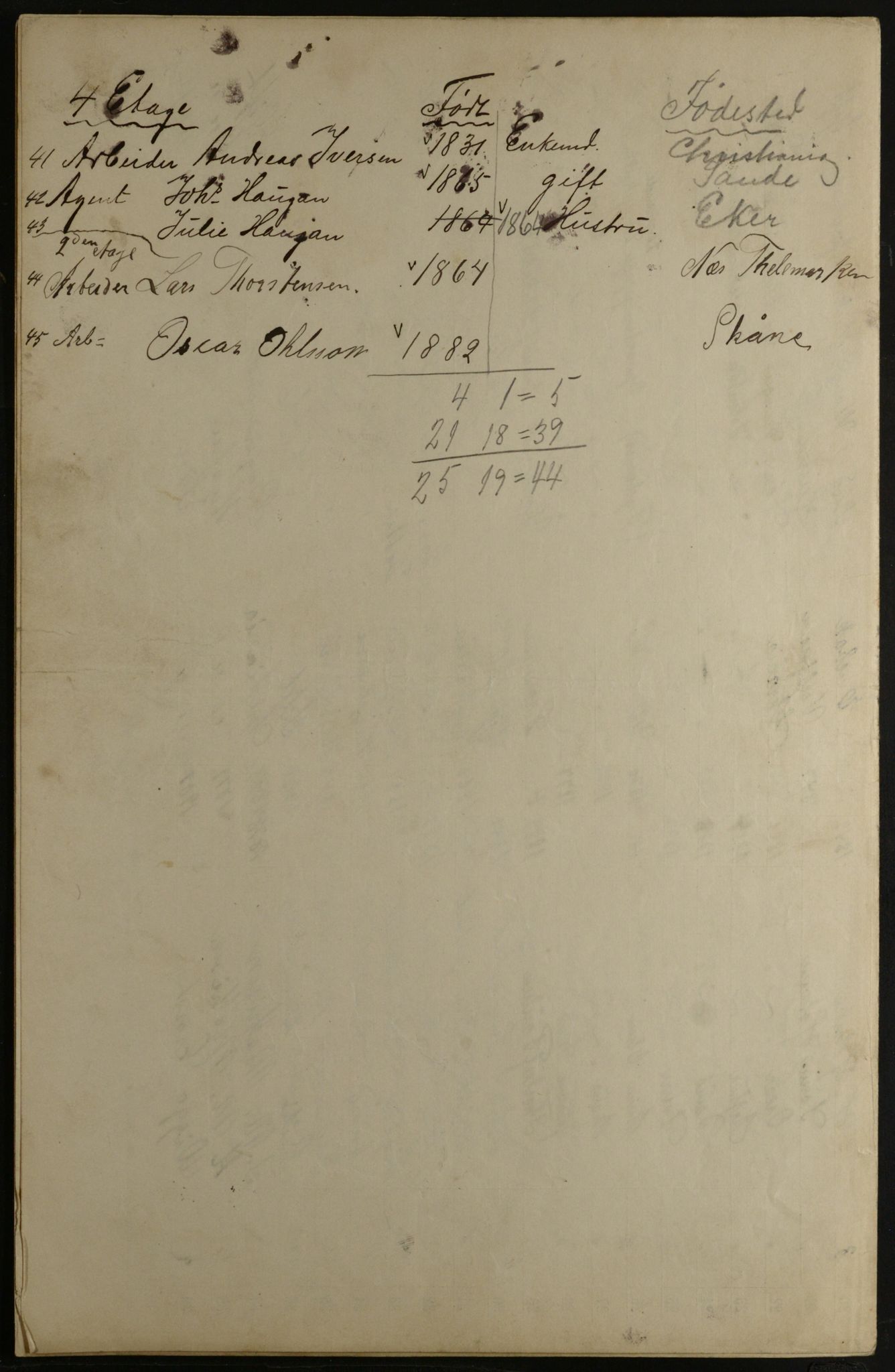 OBA, Municipal Census 1901 for Kristiania, 1901, p. 11423