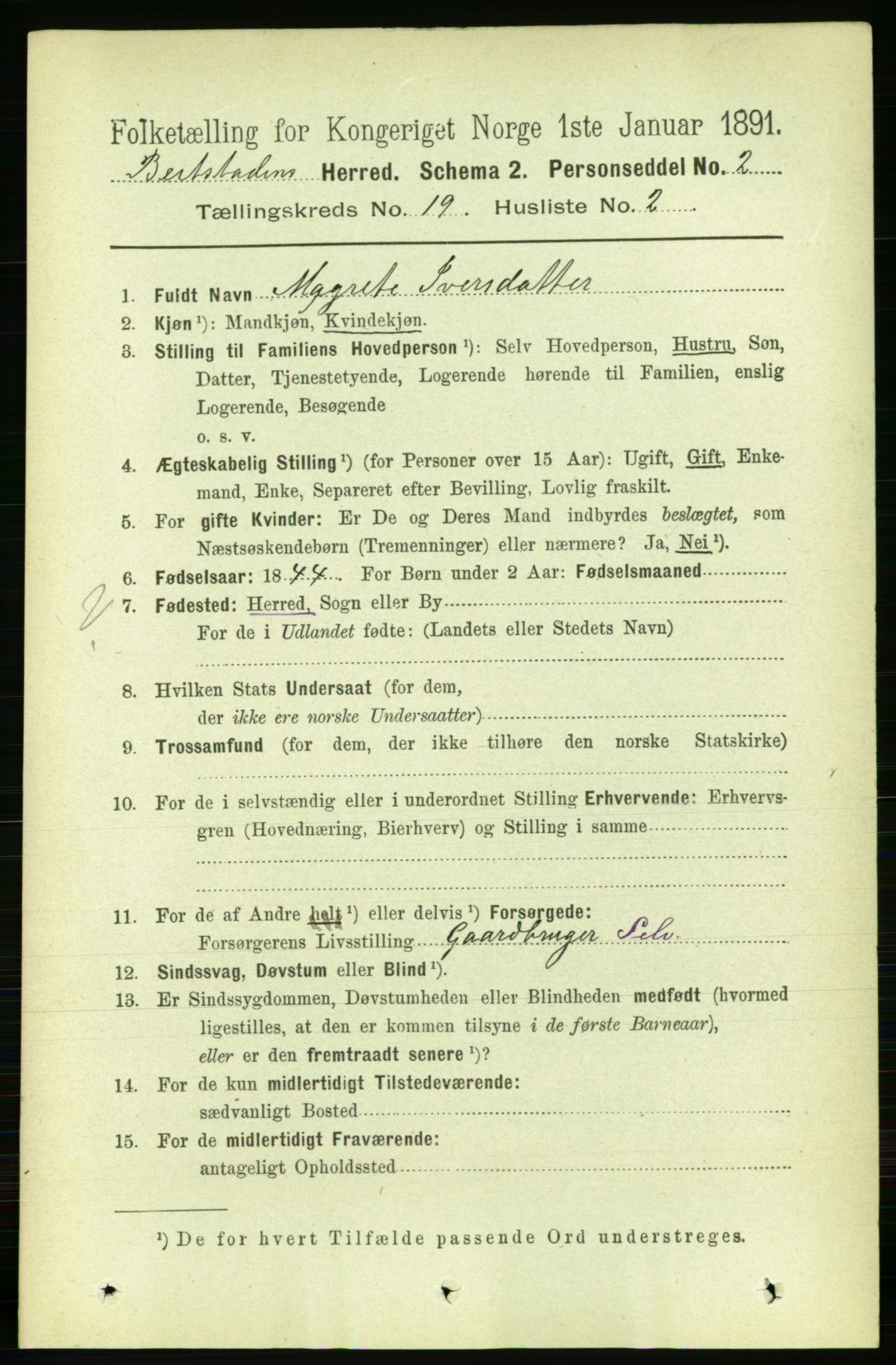 RA, 1891 census for 1727 Beitstad, 1891, p. 4824