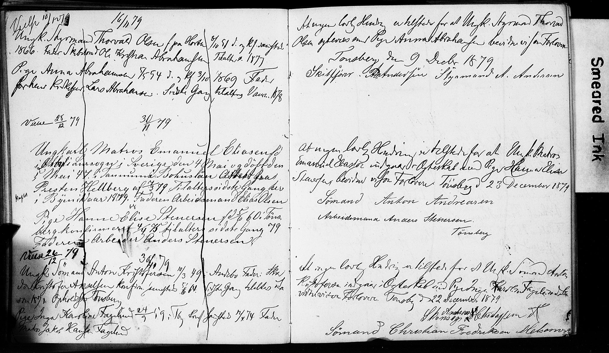 Tønsberg kirkebøker, AV/SAKO-A-330/H/Ha/L0003: Banns register no. 3, 1874-1882