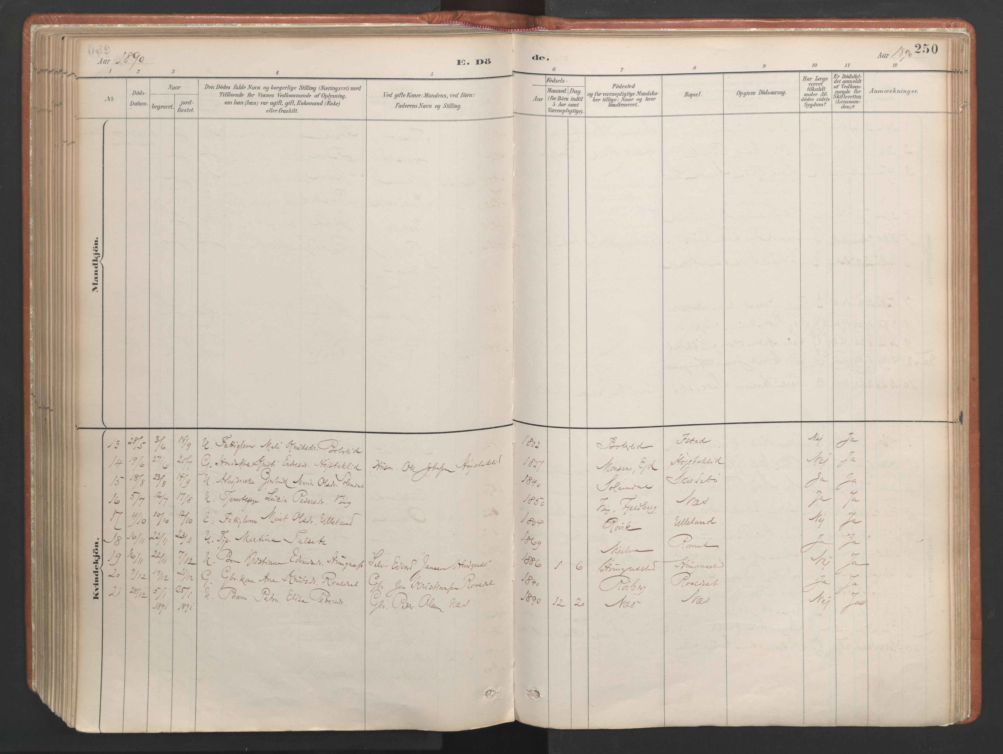 Ministerialprotokoller, klokkerbøker og fødselsregistre - Møre og Romsdal, AV/SAT-A-1454/557/L0682: Parish register (official) no. 557A04, 1887-1970, p. 250