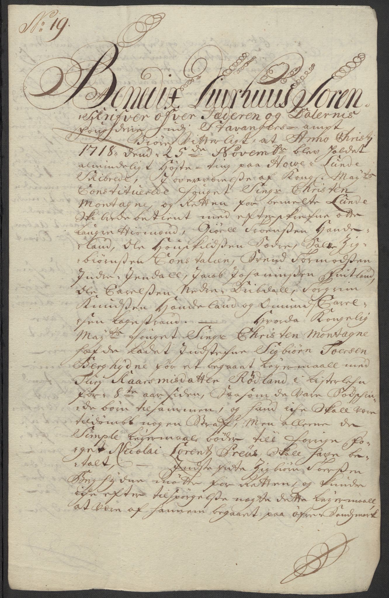 Rentekammeret inntil 1814, Reviderte regnskaper, Fogderegnskap, AV/RA-EA-4092/R46/L2743: Fogderegnskap Jæren og Dalane, 1718, p. 293