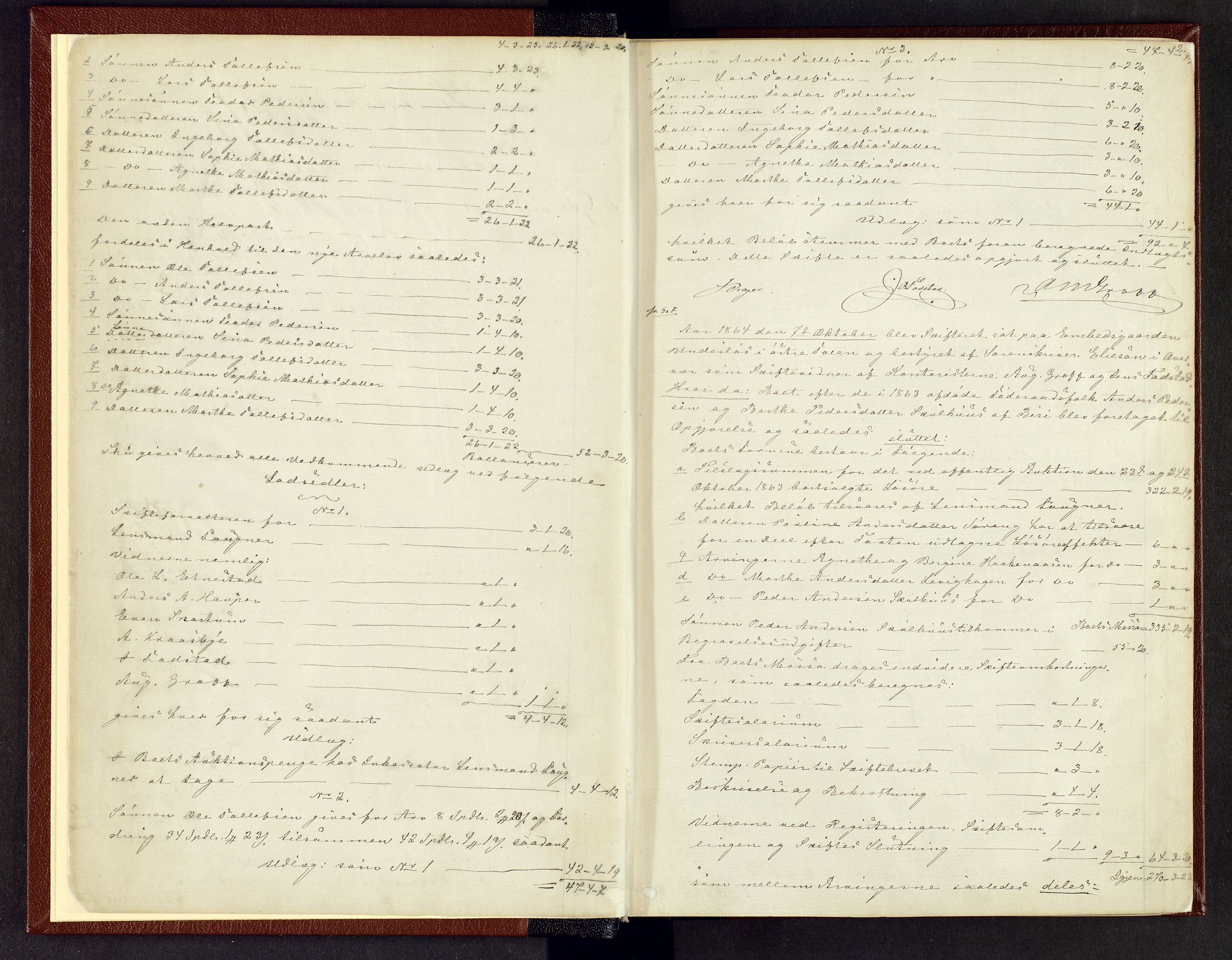 Toten tingrett, AV/SAH-TING-006/J/Jb/L0006: Skiftebehandlingsprotokoll - Biri, 1864-1903, p. 1b-2a