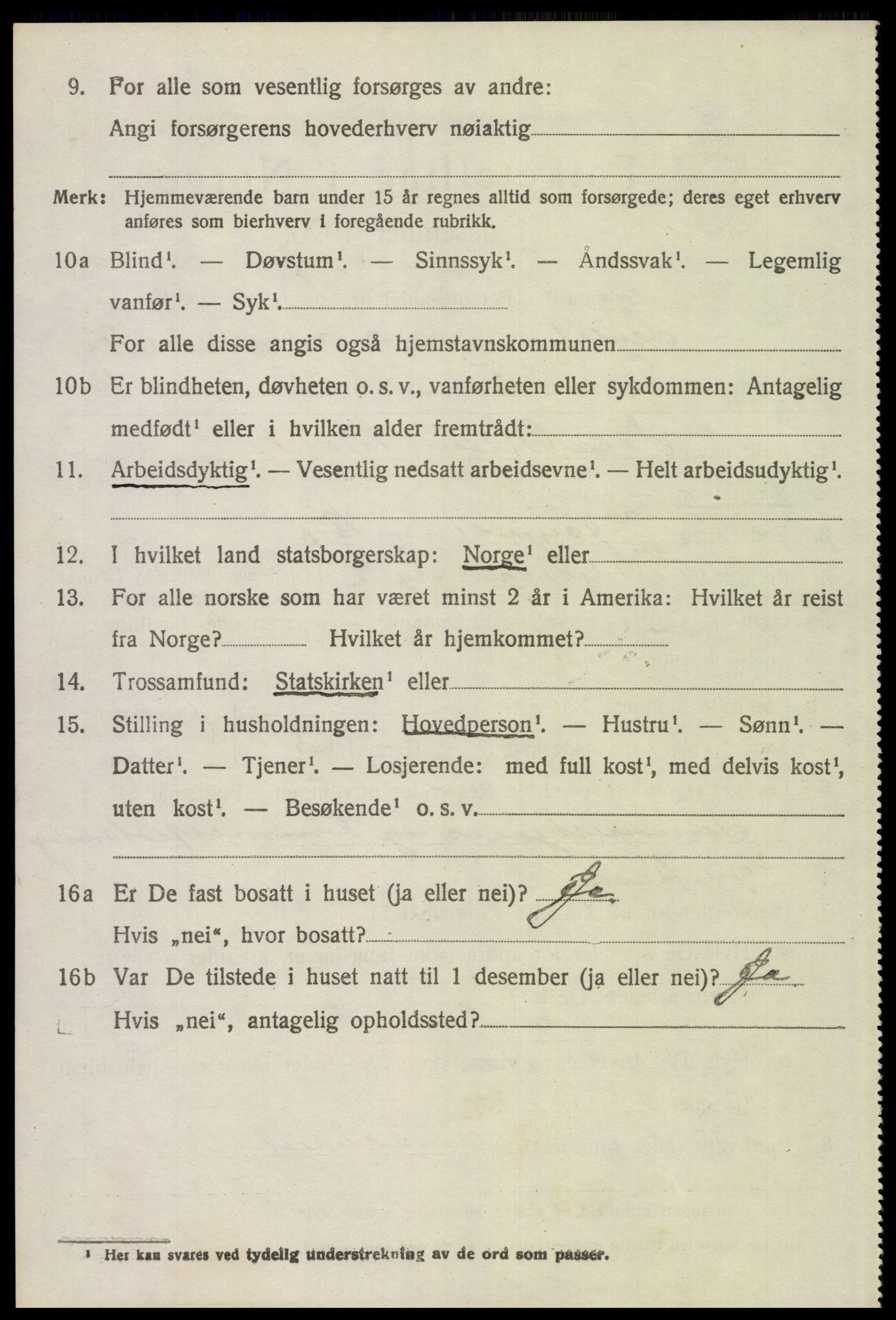 SAH, 1920 census for Trysil, 1920, p. 15006