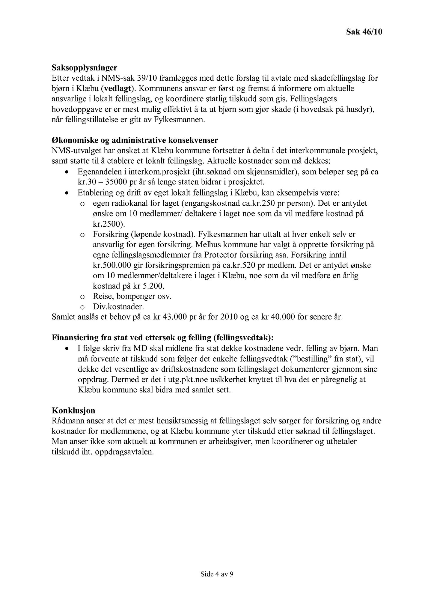 Klæbu Kommune, TRKO/KK/13-NMS/L003: Utvalg for næring, miljø og samferdsel, 2010, p. 145