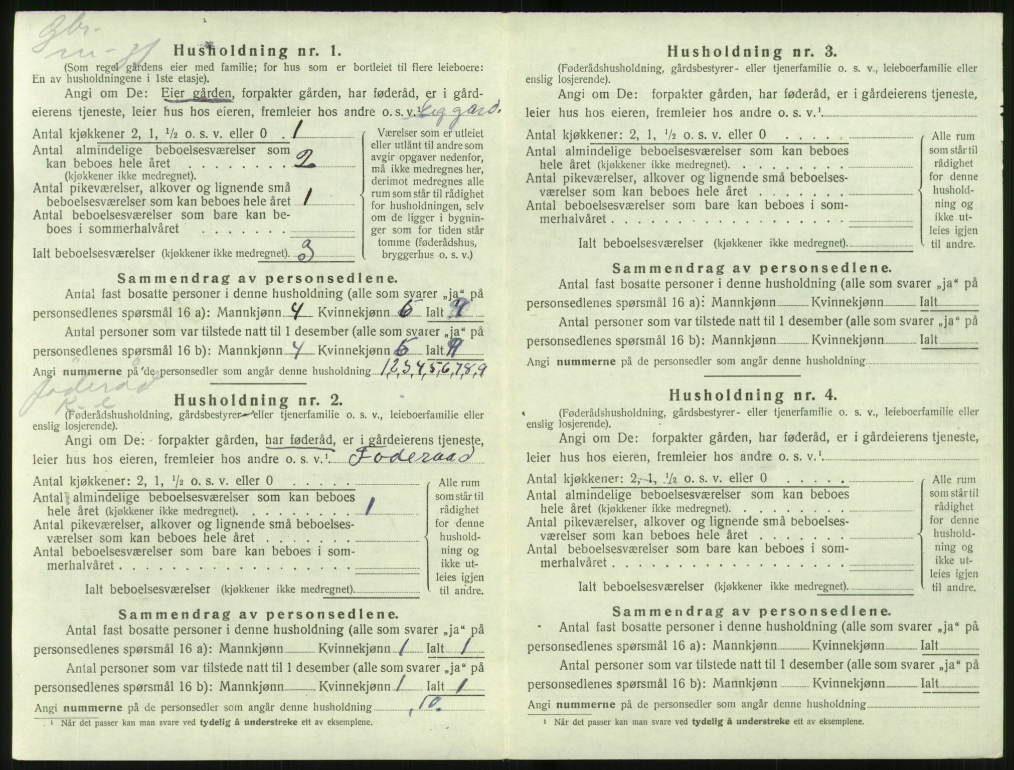 SAT, 1920 census for Hjørundfjord, 1920, p. 256