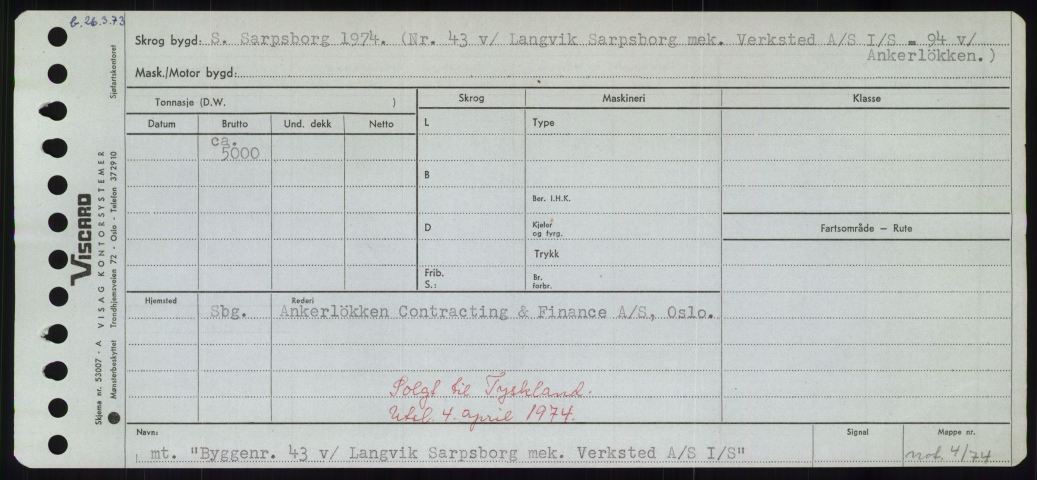 Sjøfartsdirektoratet med forløpere, Skipsmålingen, AV/RA-S-1627/H/Hd/L0006: Fartøy, Byg-Båt, p. 497