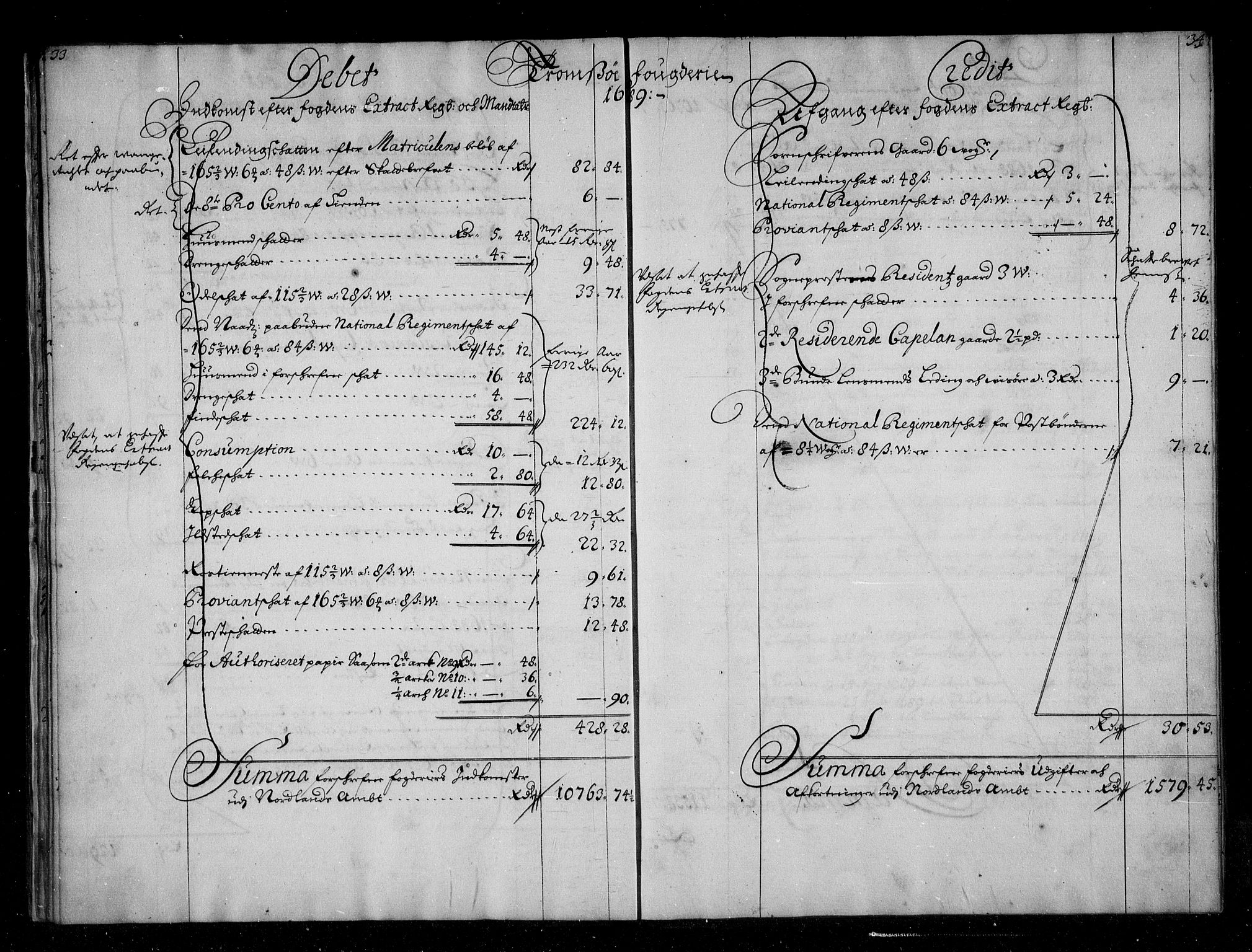 Rentekammeret inntil 1814, Reviderte regnskaper, Stiftamtstueregnskaper, Trondheim stiftamt og Nordland amt, AV/RA-EA-6044/R/Rg/L0088: Trondheim stiftamt og Nordland amt, 1686-1690