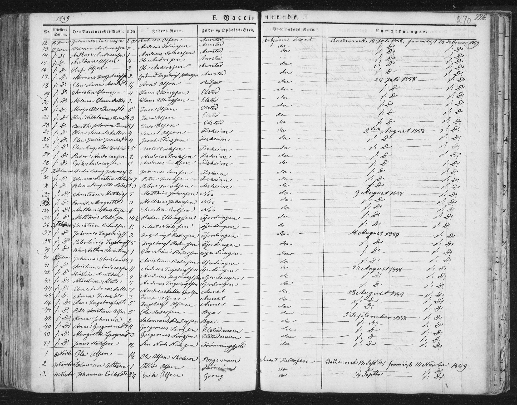 Ministerialprotokoller, klokkerbøker og fødselsregistre - Nord-Trøndelag, AV/SAT-A-1458/758/L0513: Parish register (official) no. 758A02 /1, 1839-1868, p. 270