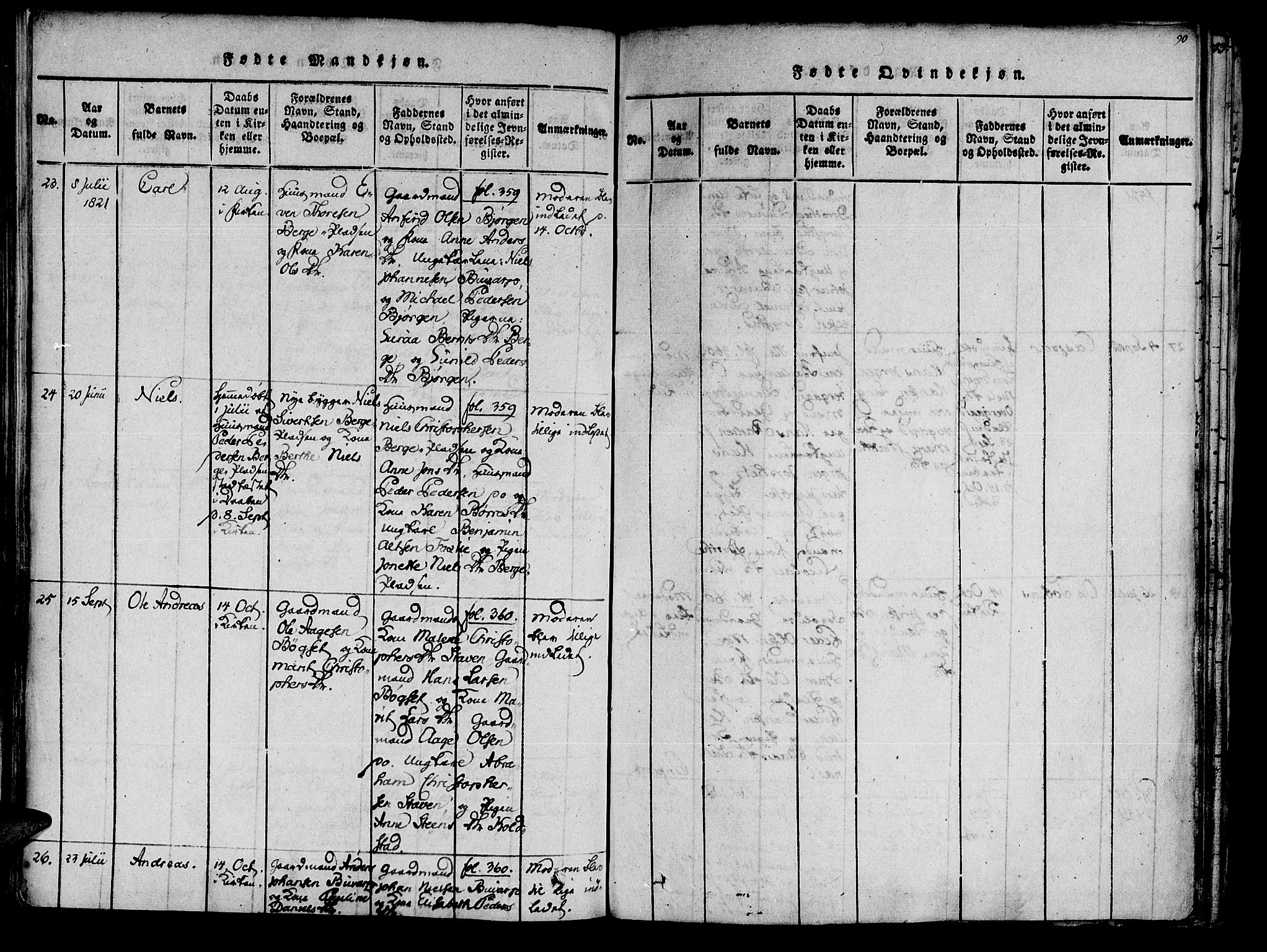 Ministerialprotokoller, klokkerbøker og fødselsregistre - Nord-Trøndelag, SAT/A-1458/741/L0387: Parish register (official) no. 741A03 /3, 1817-1822, p. 90
