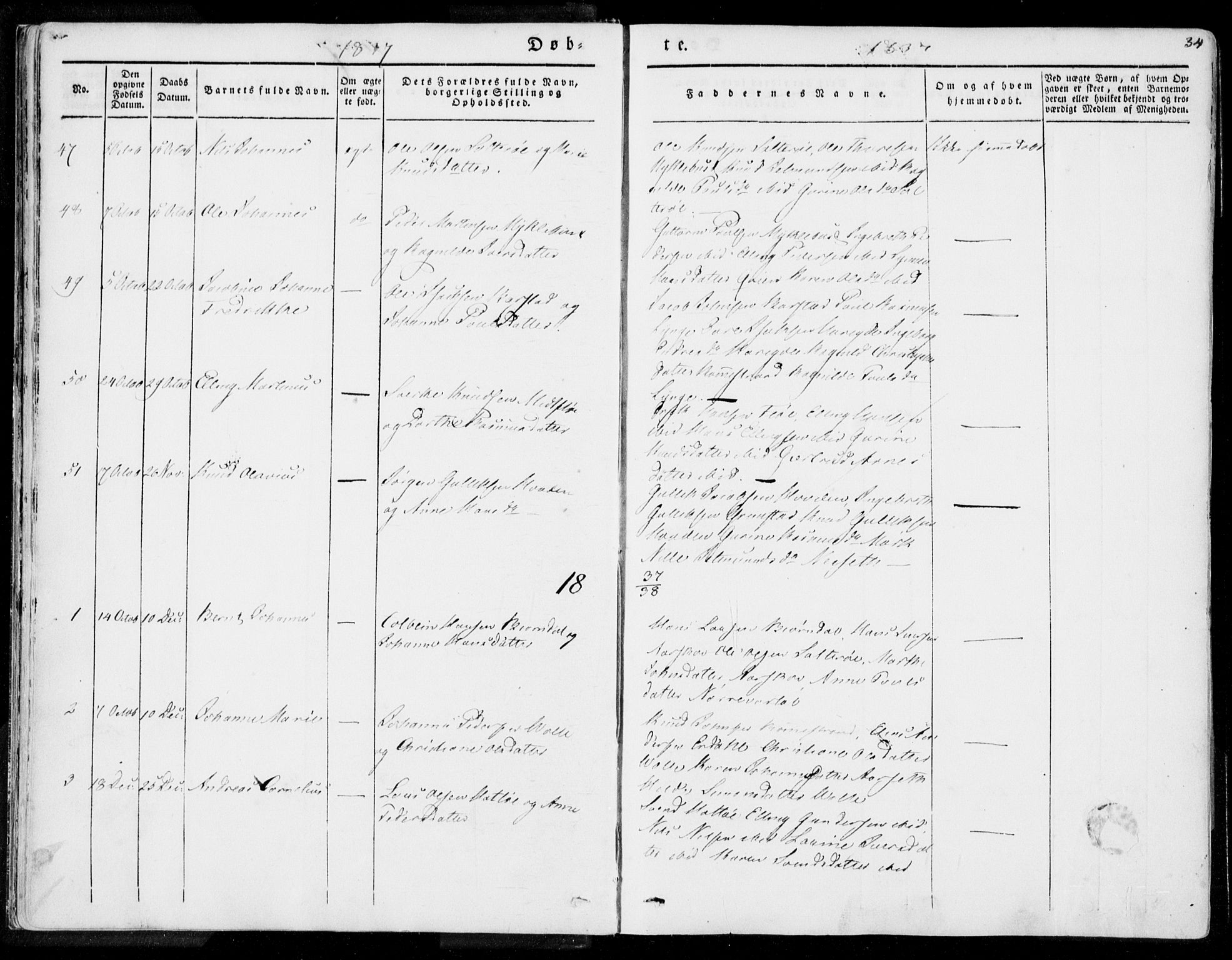 Ministerialprotokoller, klokkerbøker og fødselsregistre - Møre og Romsdal, AV/SAT-A-1454/509/L0104: Parish register (official) no. 509A02, 1833-1847, p. 34