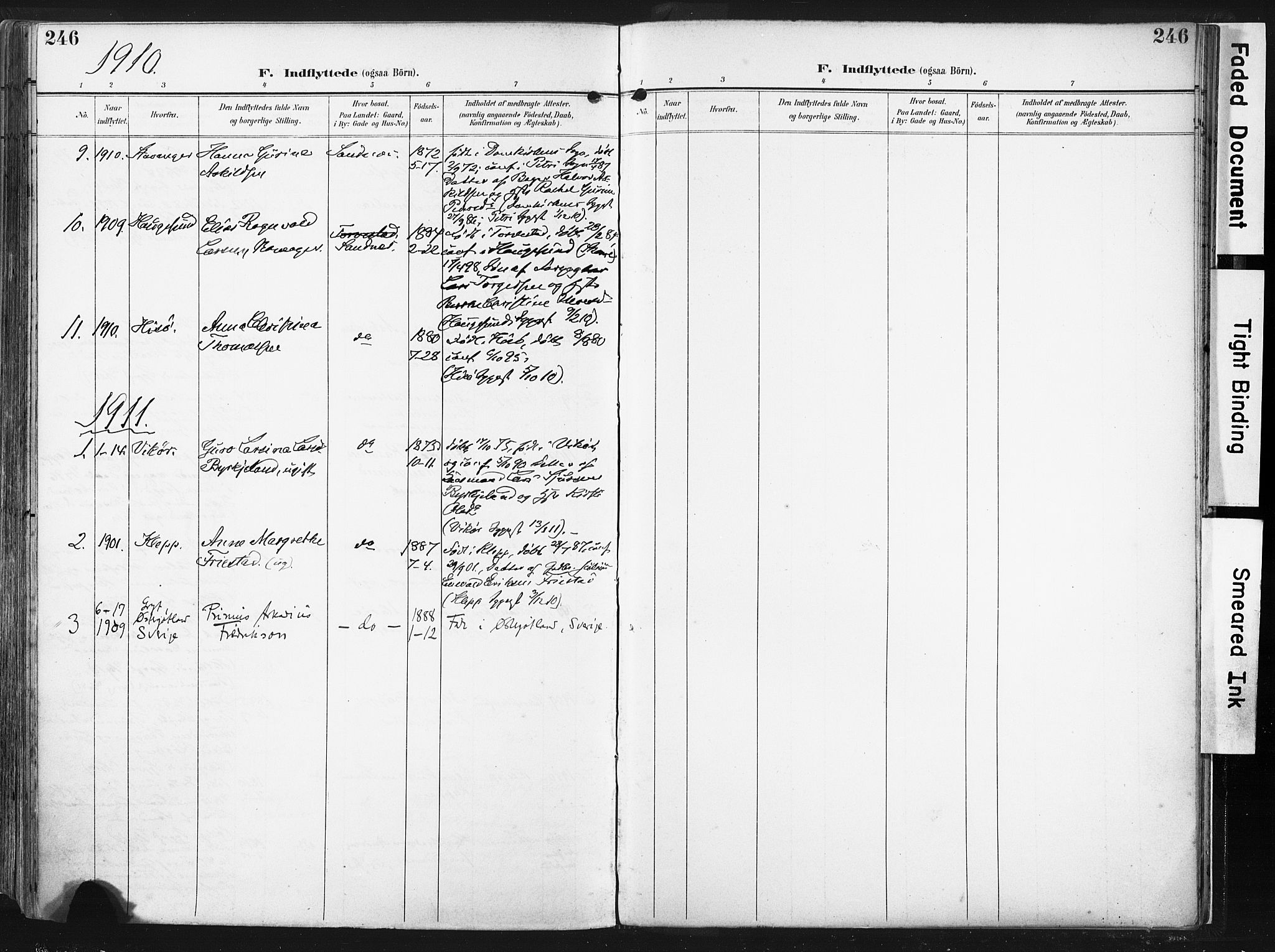 Høyland sokneprestkontor, SAST/A-101799/001/30BA/L0016: Parish register (official) no. A 16, 1899-1911, p. 246