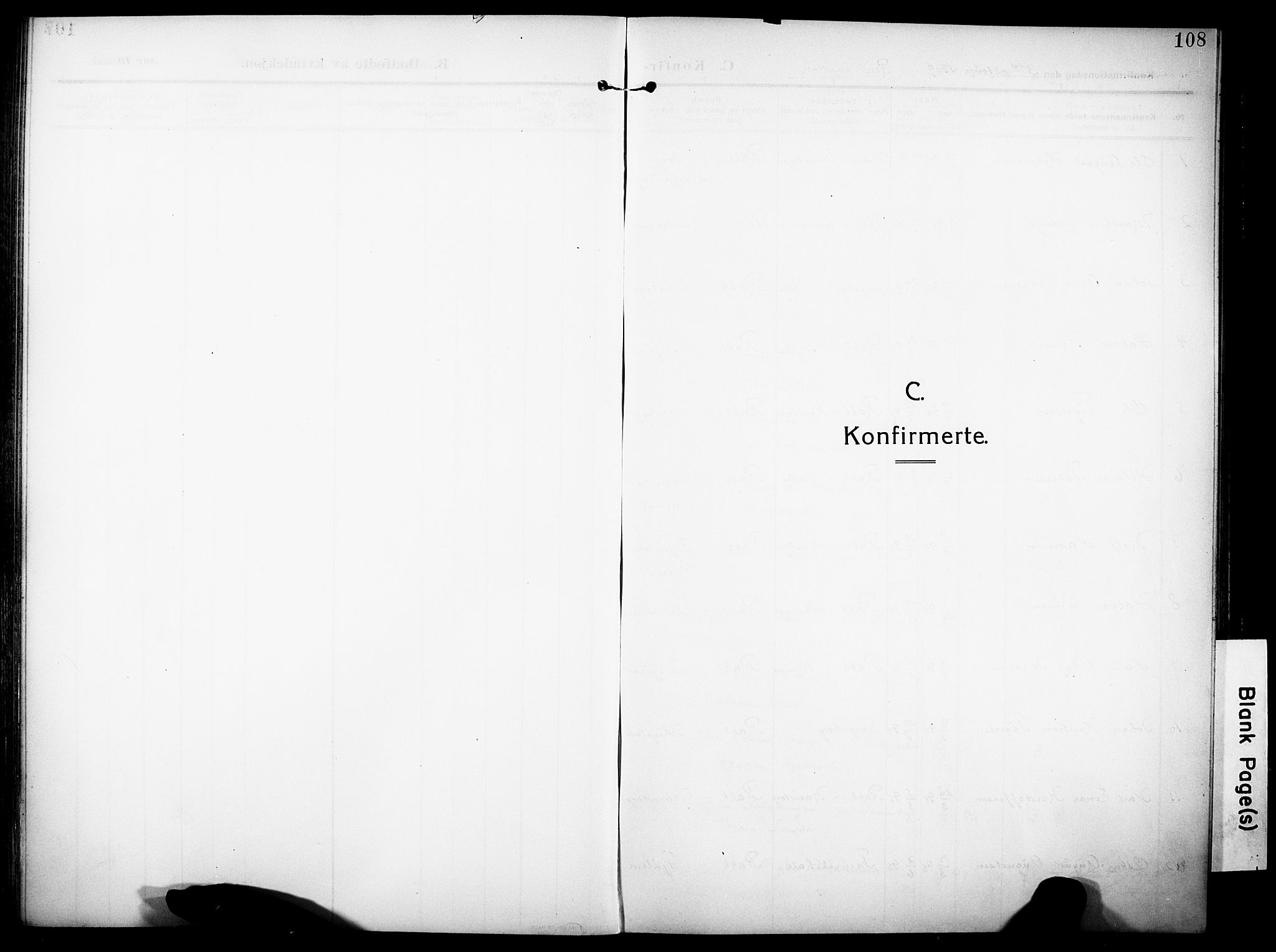Rakkestad prestekontor Kirkebøker, SAO/A-2008/F/Fa/L0015: Parish register (official) no. I 15, 1909-1922, p. 108