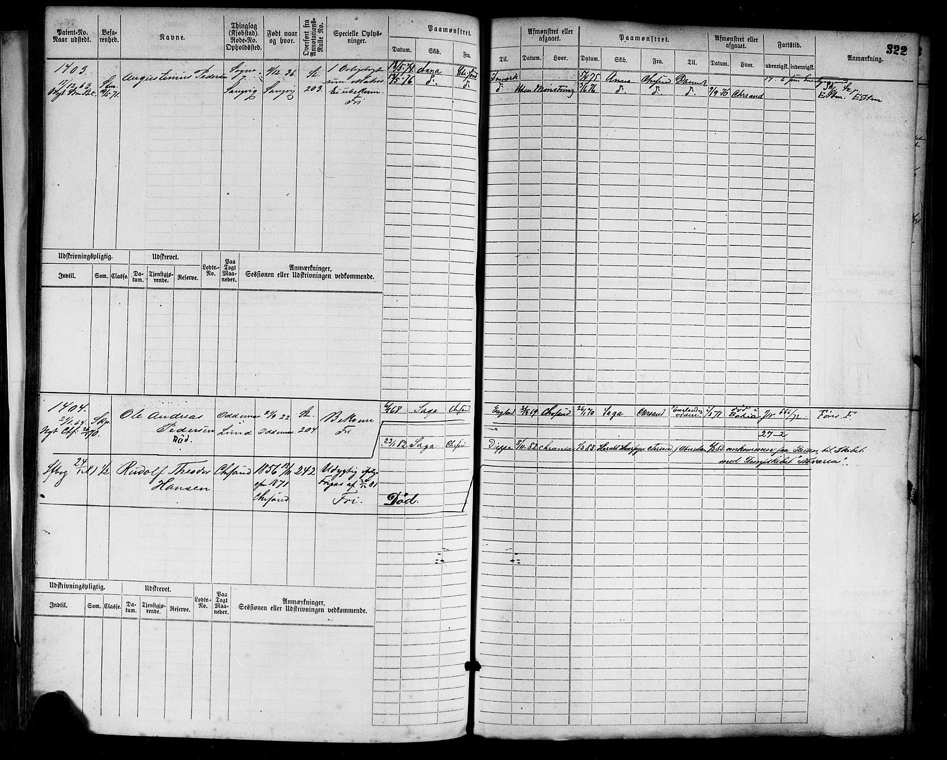 Kristiansand mønstringskrets, SAK/2031-0015/F/Fb/L0004: Hovedrulle nr 763-1521, I-11, 1868-1915, p. 339