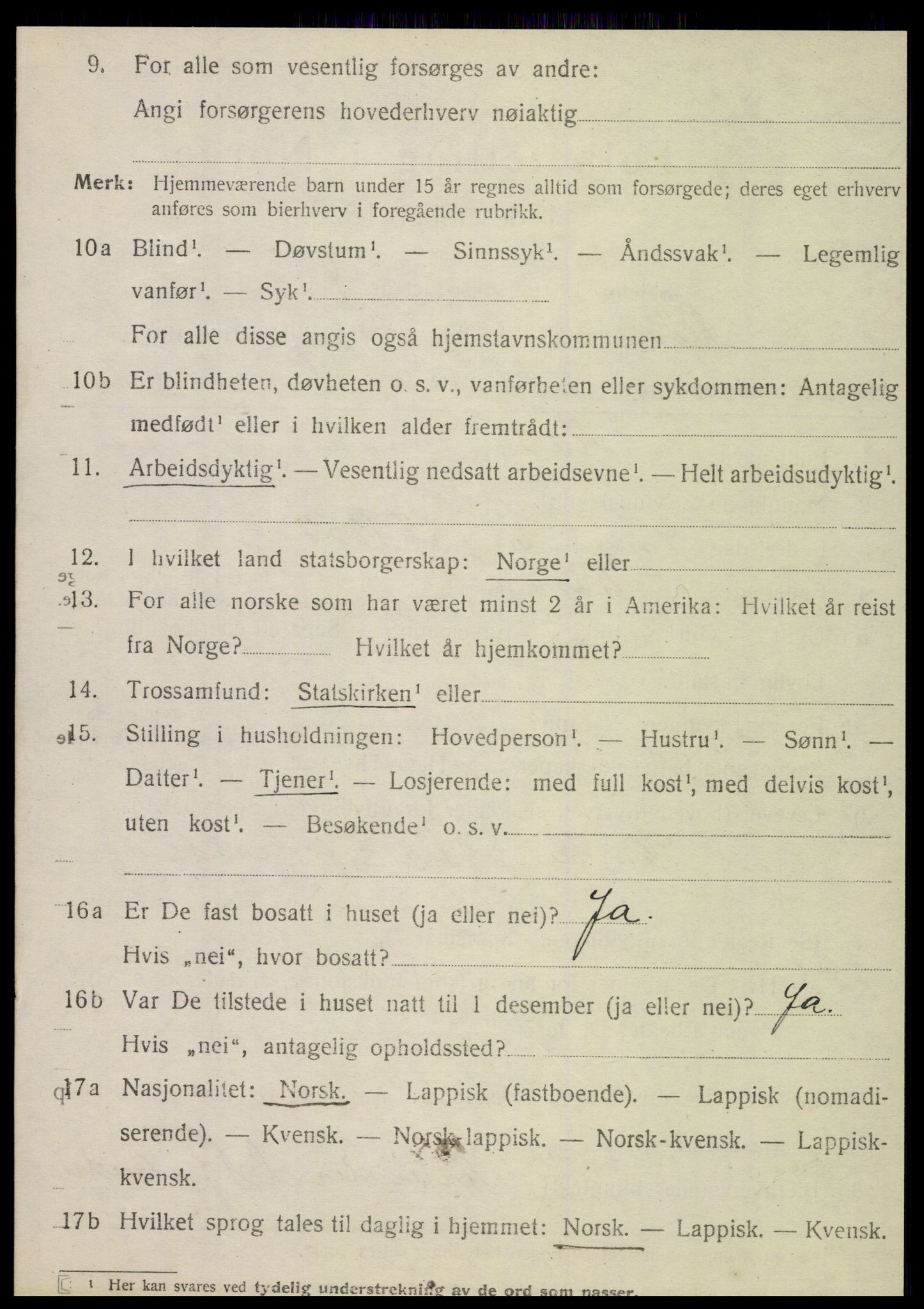 SAT, 1920 census for Dønnes, 1920, p. 3359