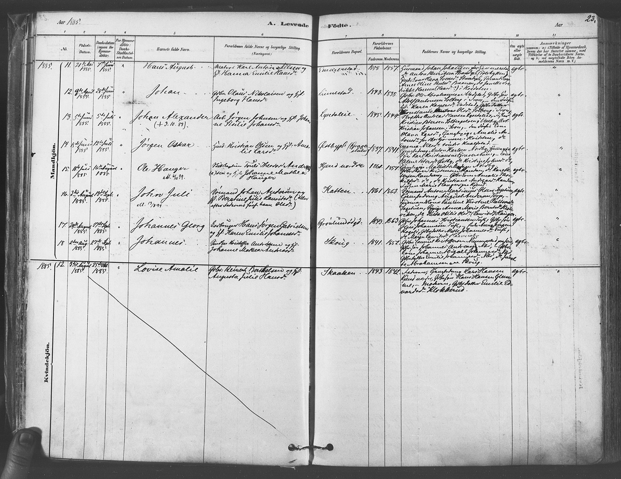 Vestby prestekontor Kirkebøker, AV/SAO-A-10893/F/Fa/L0009: Parish register (official) no. I 9, 1878-1900, p. 23